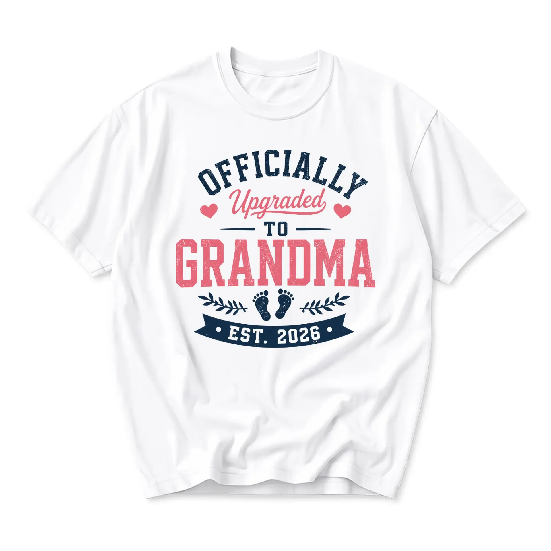 Graphic Tee Officially Upgraded to Grandma Est 2026 Unisex Crew Neck Shirt
