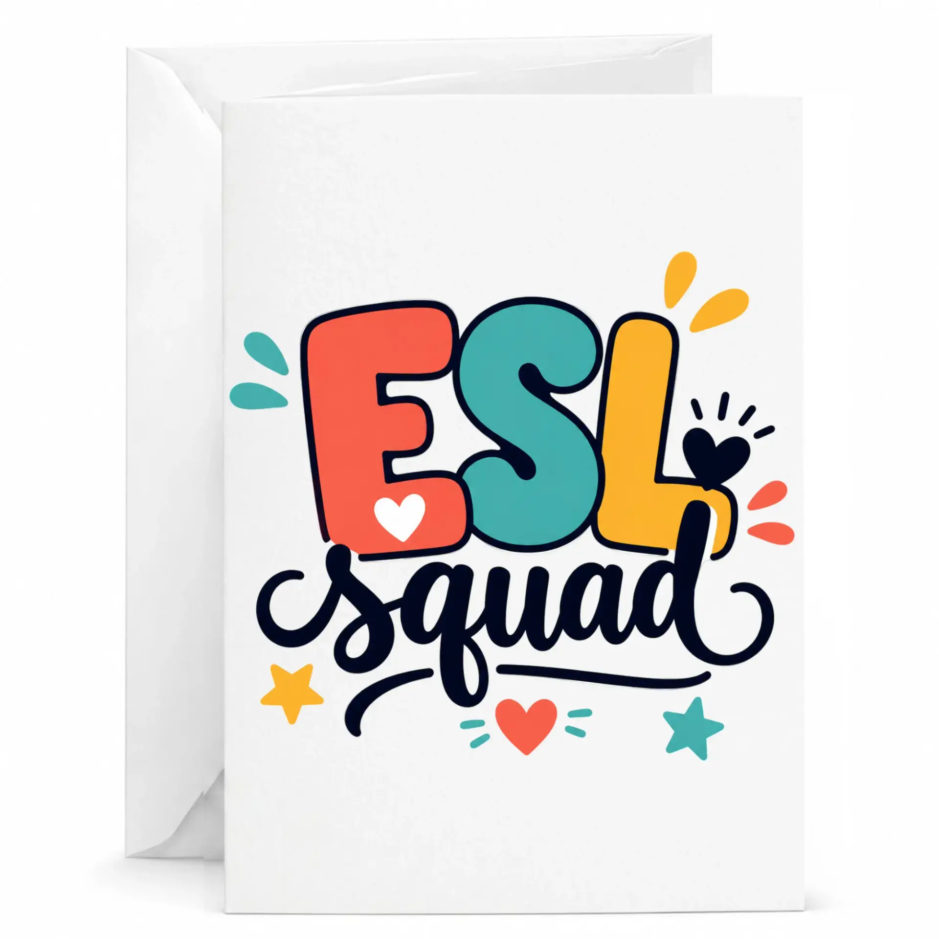 Personalized Greeting Card Esl Squad Appreciation for Language Teachers