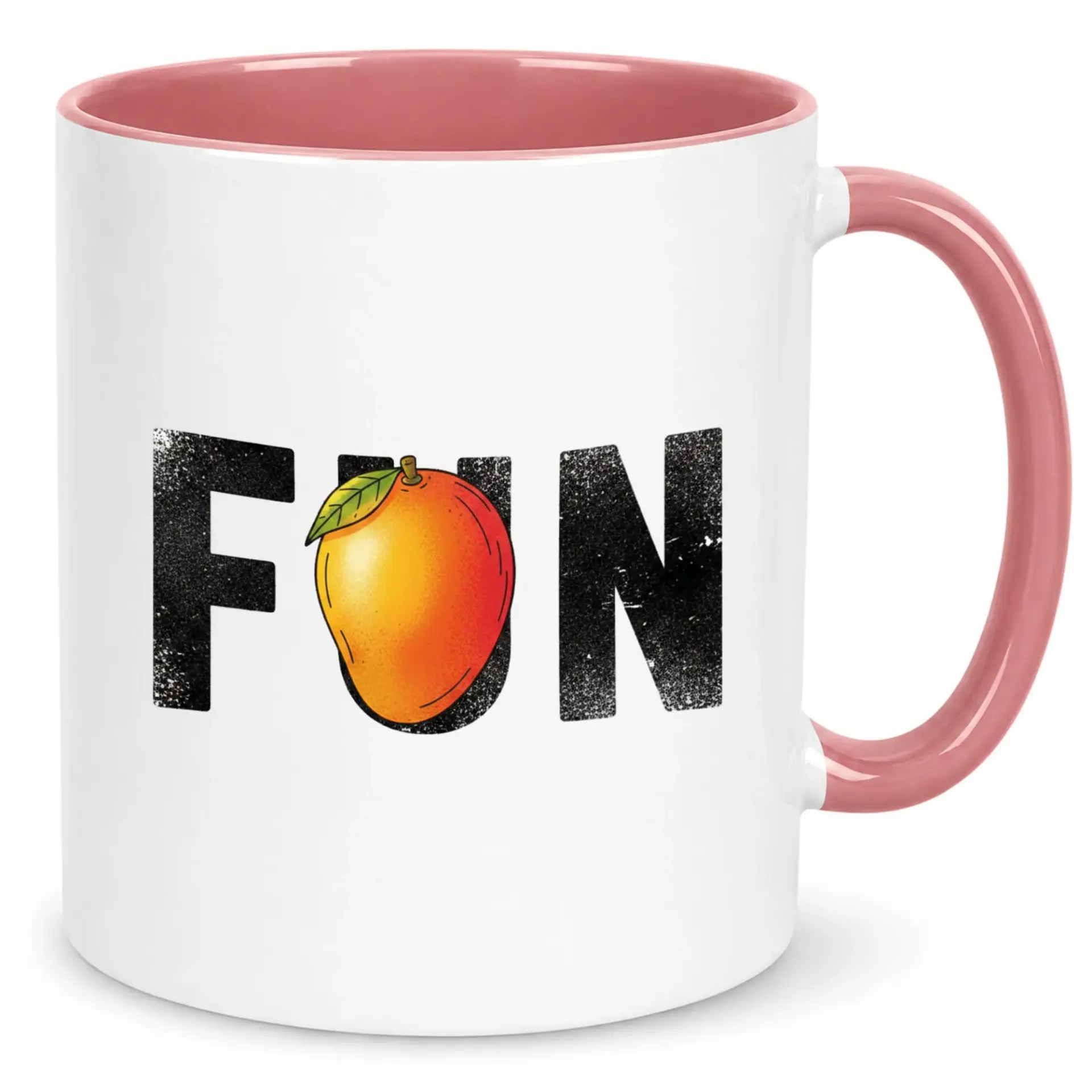 Funny Mango Pun Coffee Mug, Unique Fruit Graphic Ceramic Mug with Distressed Text Design, Perfect Beverage Cup for Kitchen and Office