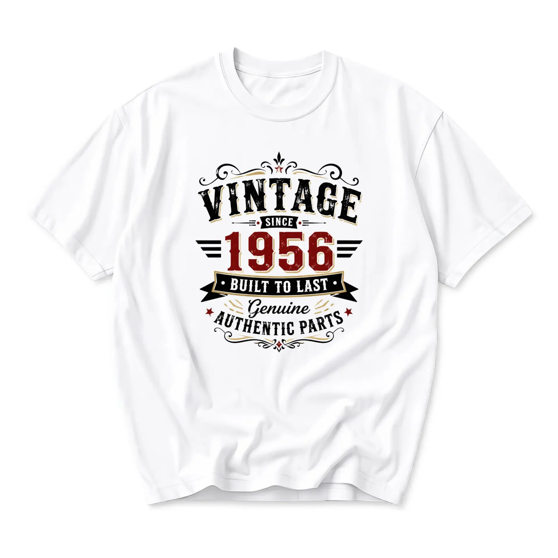 Graphic Tee Vintage Since 1956 Built to Last Unisex Crew Neck T-Shirt for Casual Everyday Wear and Birthday Gift