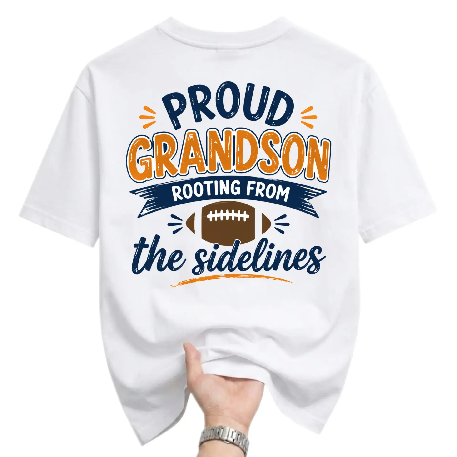 Graphic Tee Proud Grandson Rooting from the Sidelines Football Fan Unisex
