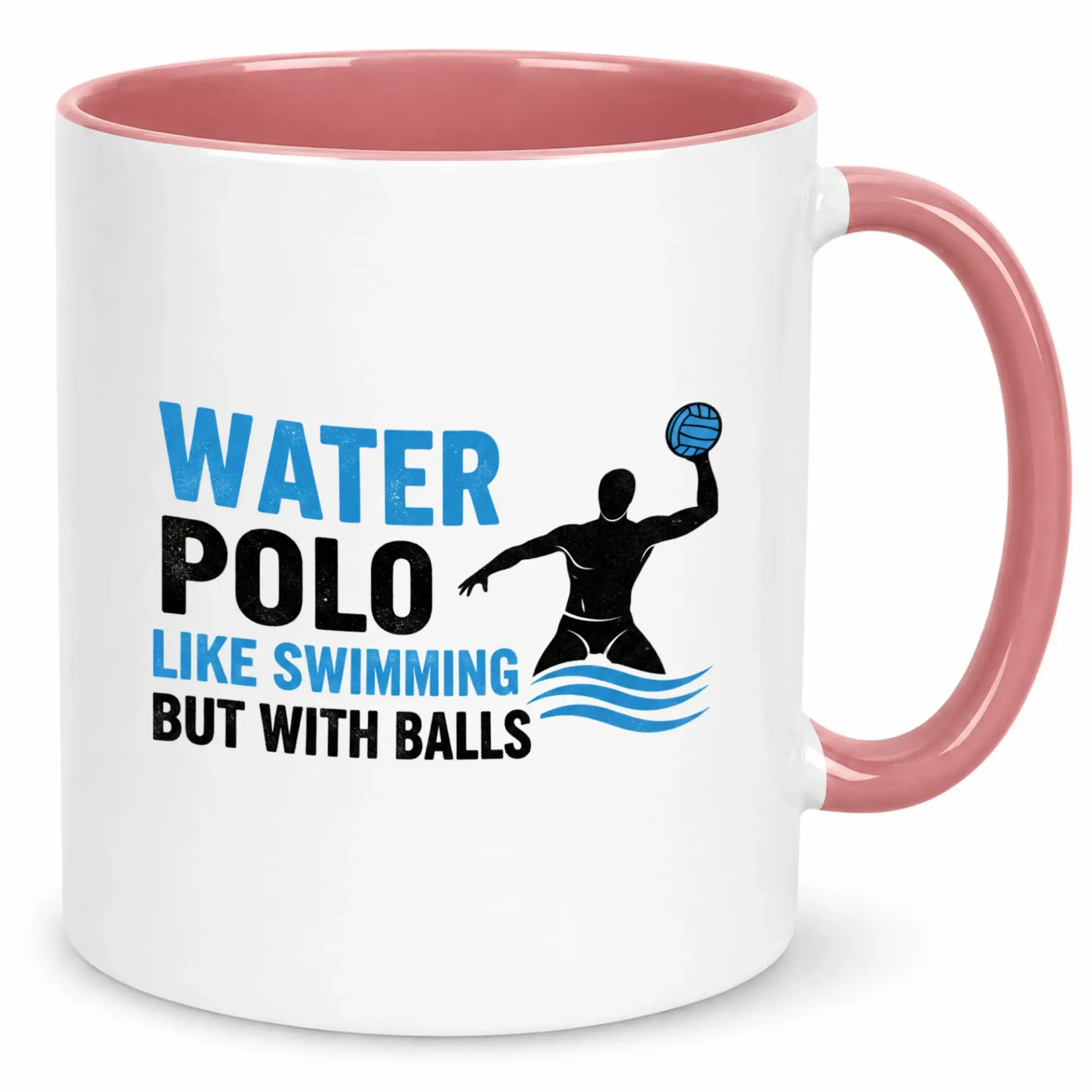 Funny Water Polo Coffee Mug for Athletes and Sports Fans, Humorous Ceramic Drinkware with Unique Design, 11 Oz or 15 Oz