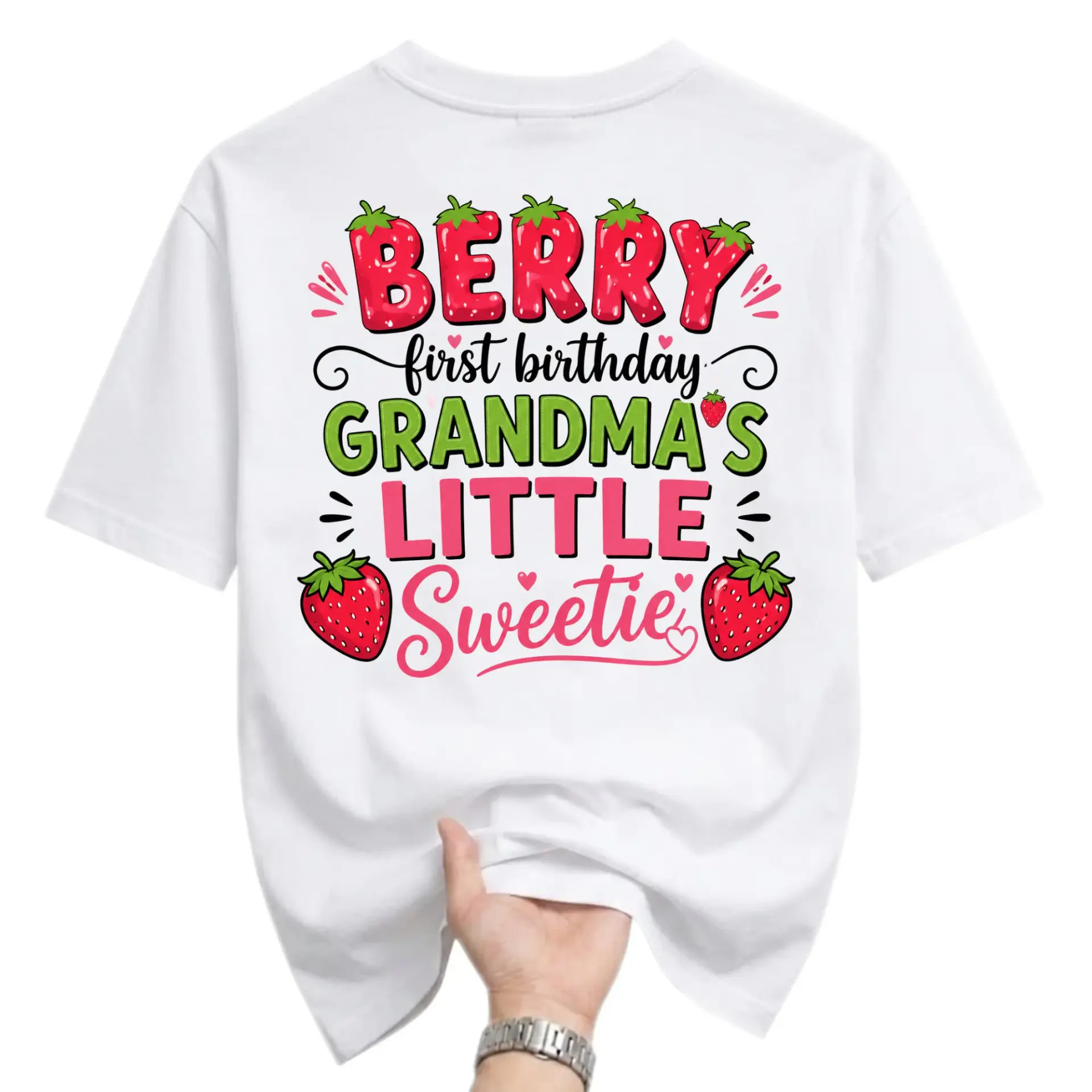 Graphic Tee Berry First Birthday Grandma's Little Sweetie Unisex T-Shirt