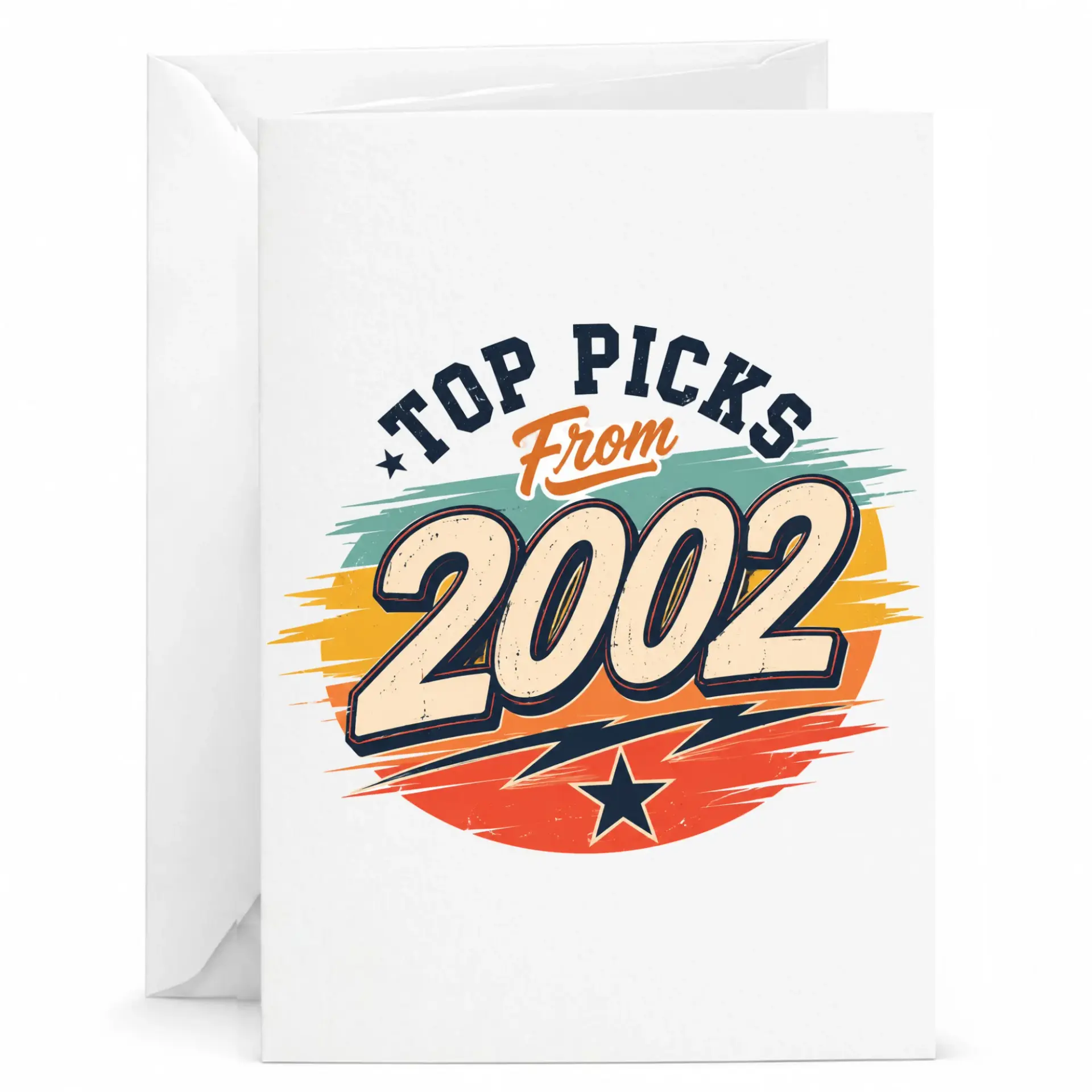 Greeting Card Top Picks from 2002 Retro Vintage Style Birthday Celebration Stationery Card for Milestone Anniversary