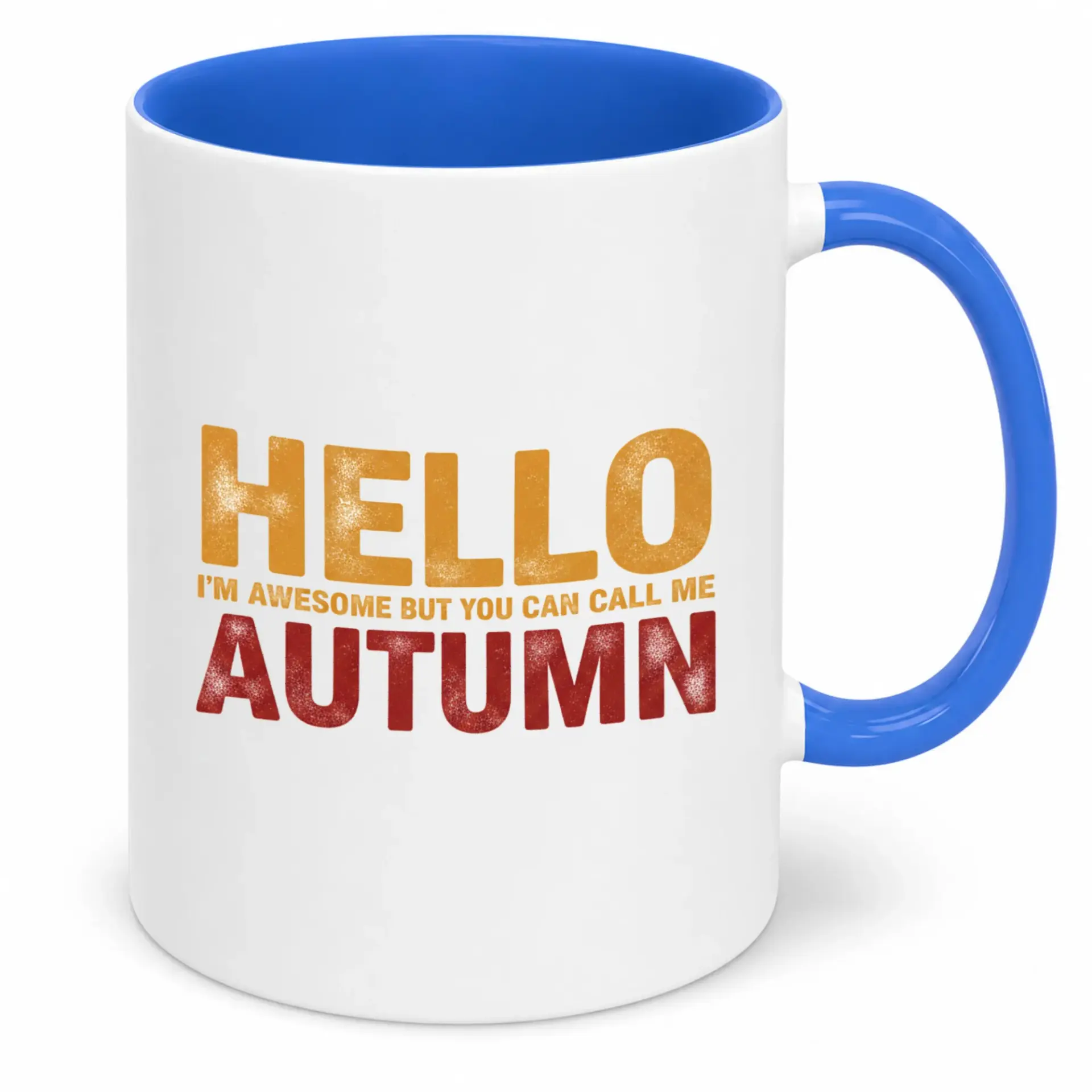 Funny Ceramic Coffee Mug with Autumn Name Text Design, Personalized Hot Beverage Cup for Awesome People, Unique Gift Idea for Friends and Family