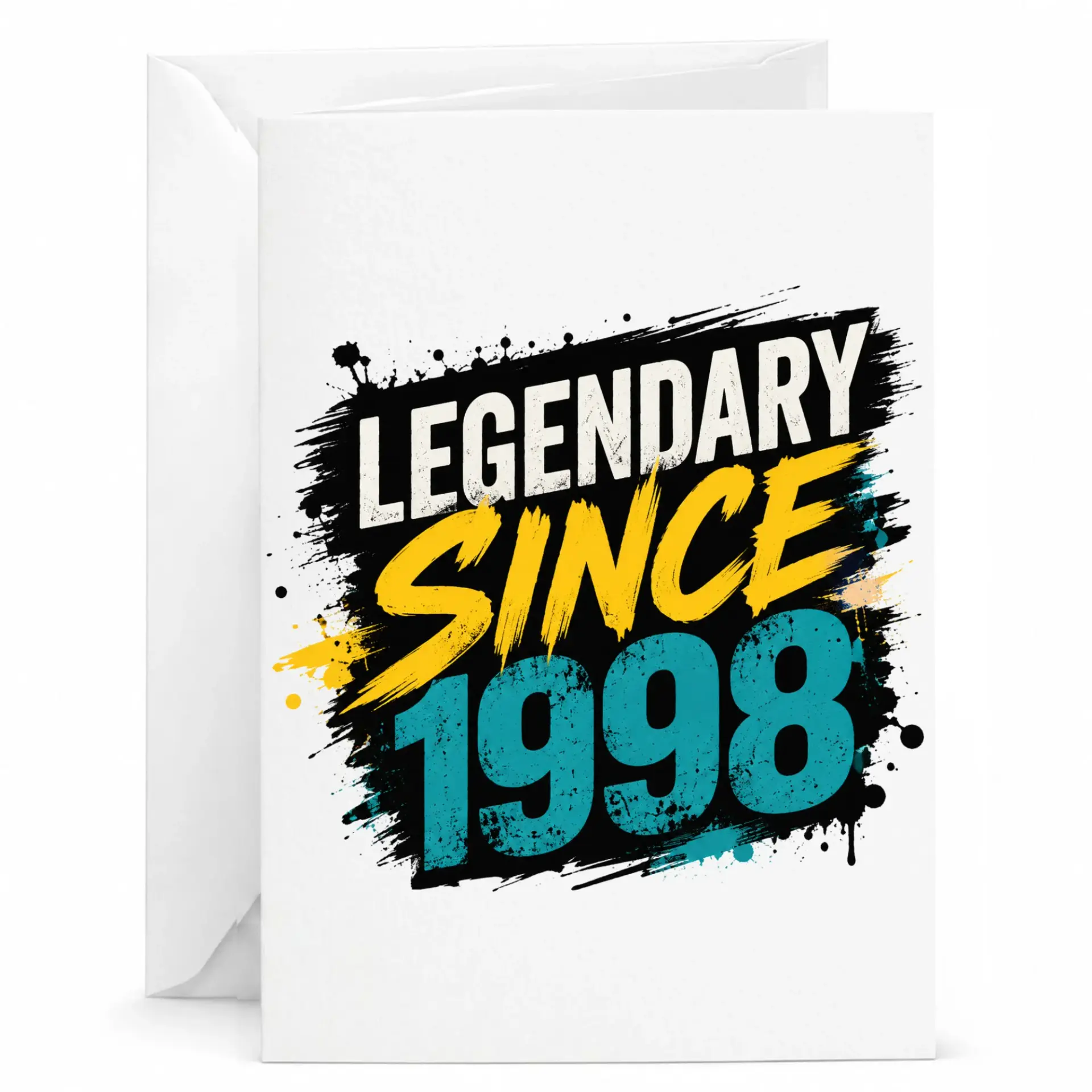 Birthday Card Legendary Since 1998 Funny Milestone Greeting Card for Any Occasion Milestone Celebration Gift