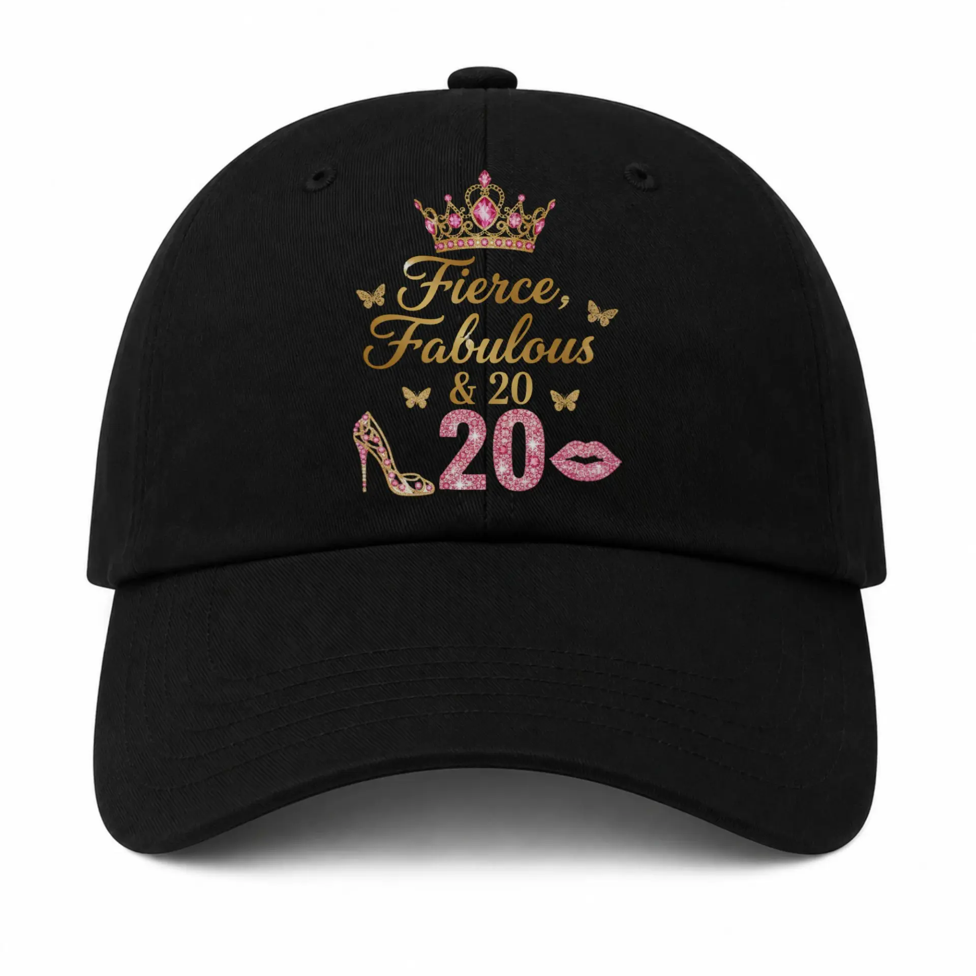 Vinyl Sticker Pack Fierce Fabulous and 20 Birthday Theme Aesthetic Decals for Water Bottles and Laptop Decoration