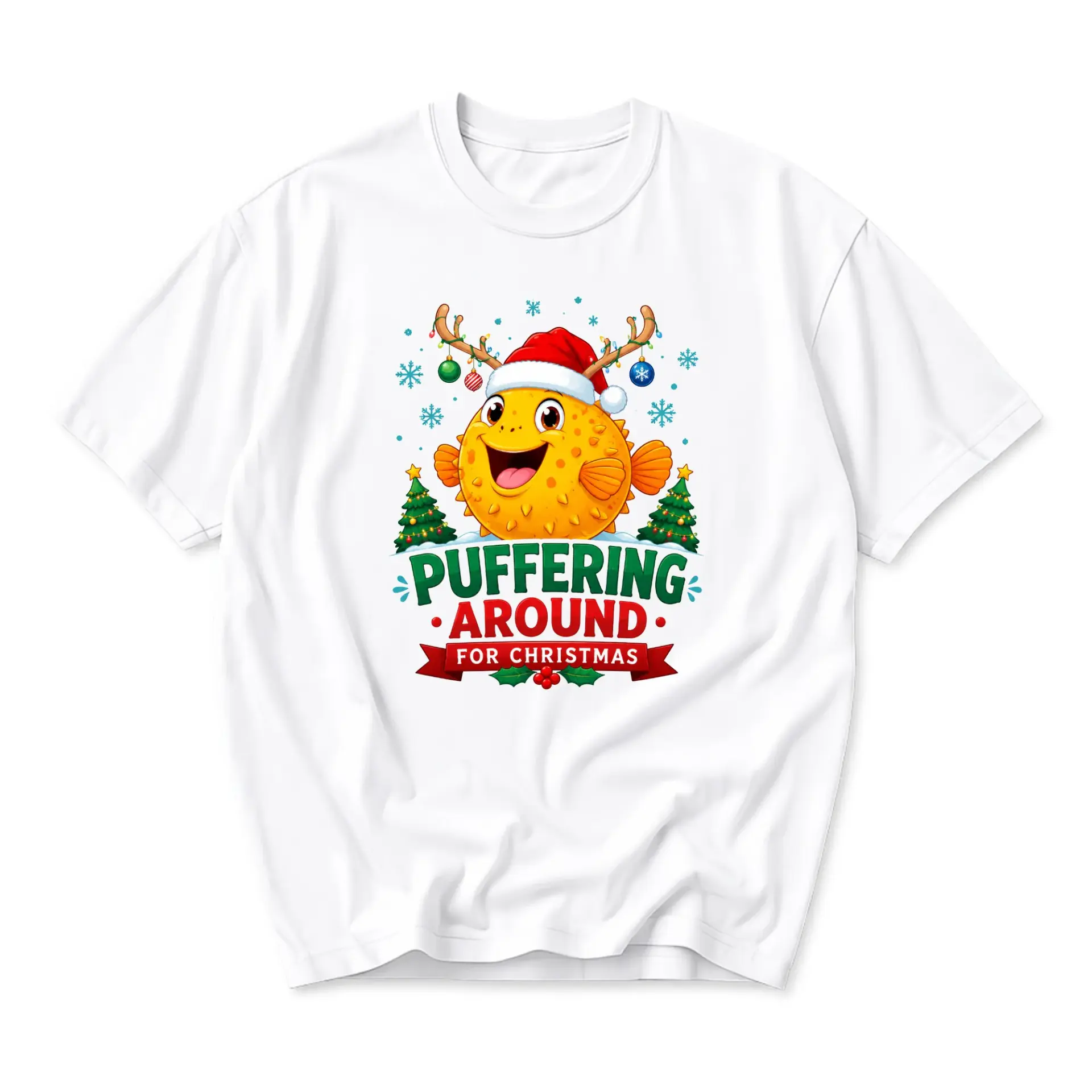 Funny Shirt Christmas Graphic Tee Holiday Season Unisex Crew Neck Casual Cotton Blend Short Sleeve Top
