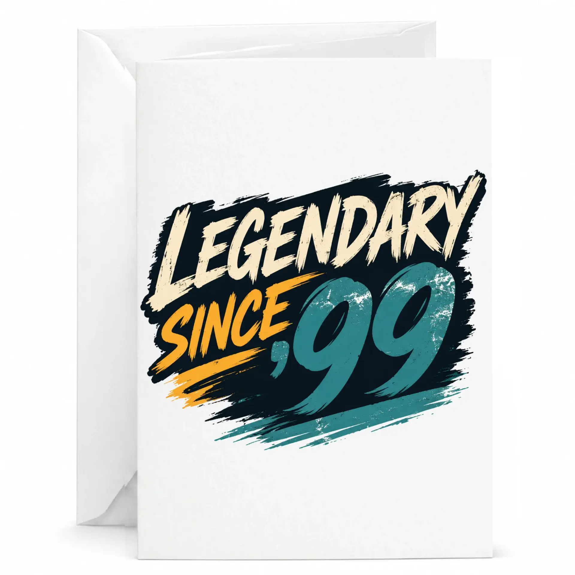 Birthday Greeting Card Legendary Since 99 Vintage Style Design for Milestone Celebrations and Birthday Wishes