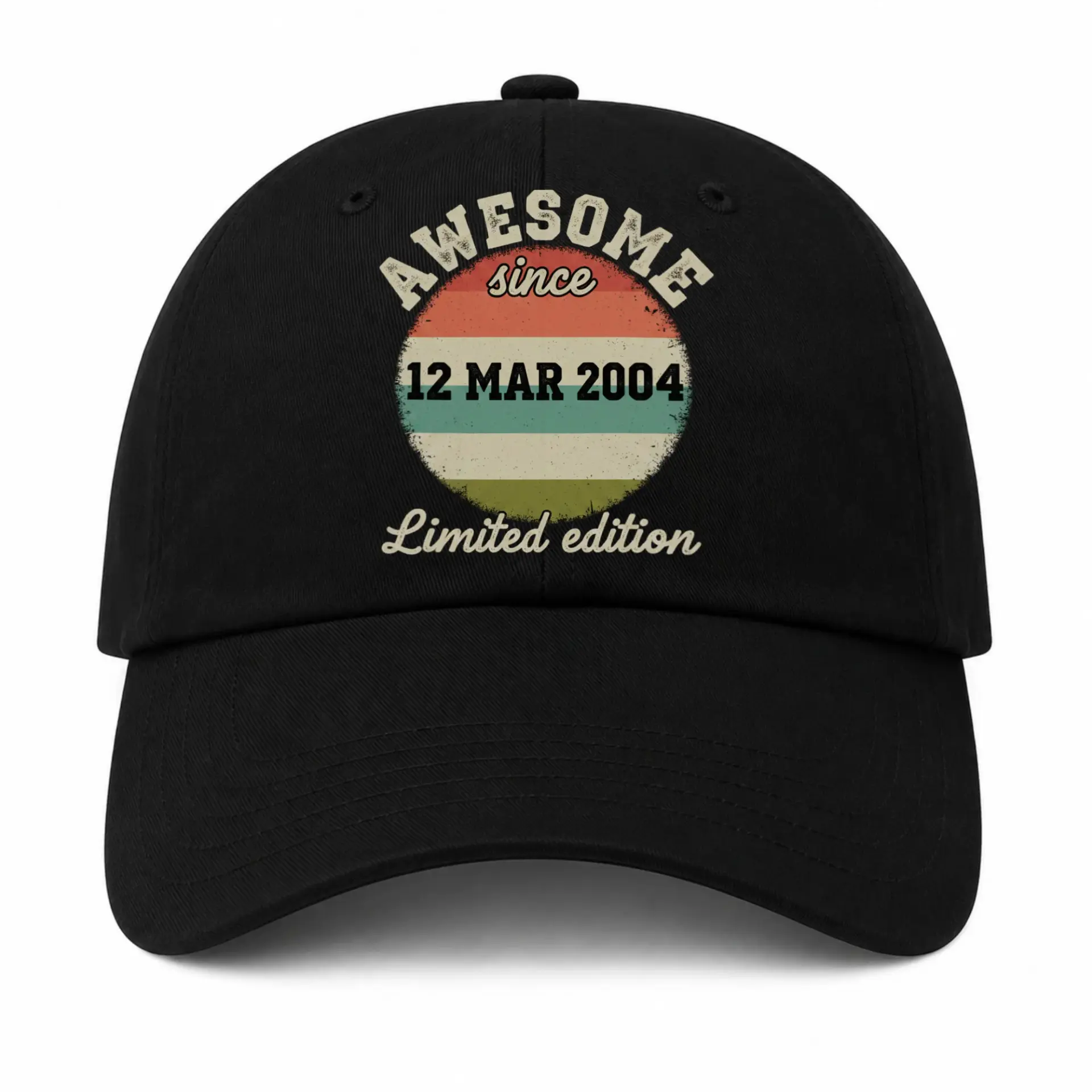 Baseball Cap Awesome Since March 2004 Vintage Retro Style Cotton Hat