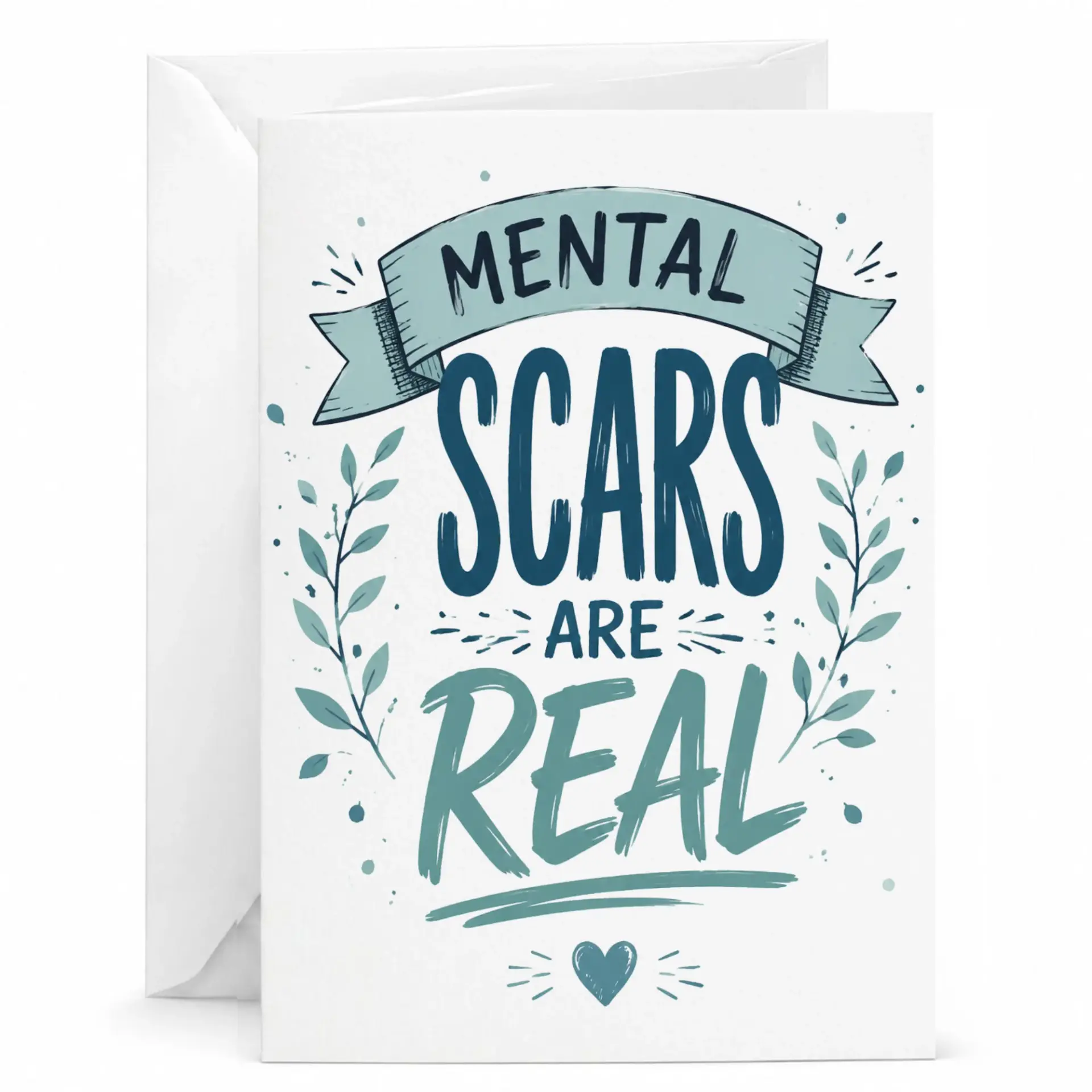 Greeting Card Mental Scars Are Real Inspirational for Emotional Support and Encouragement Anyone in Need
