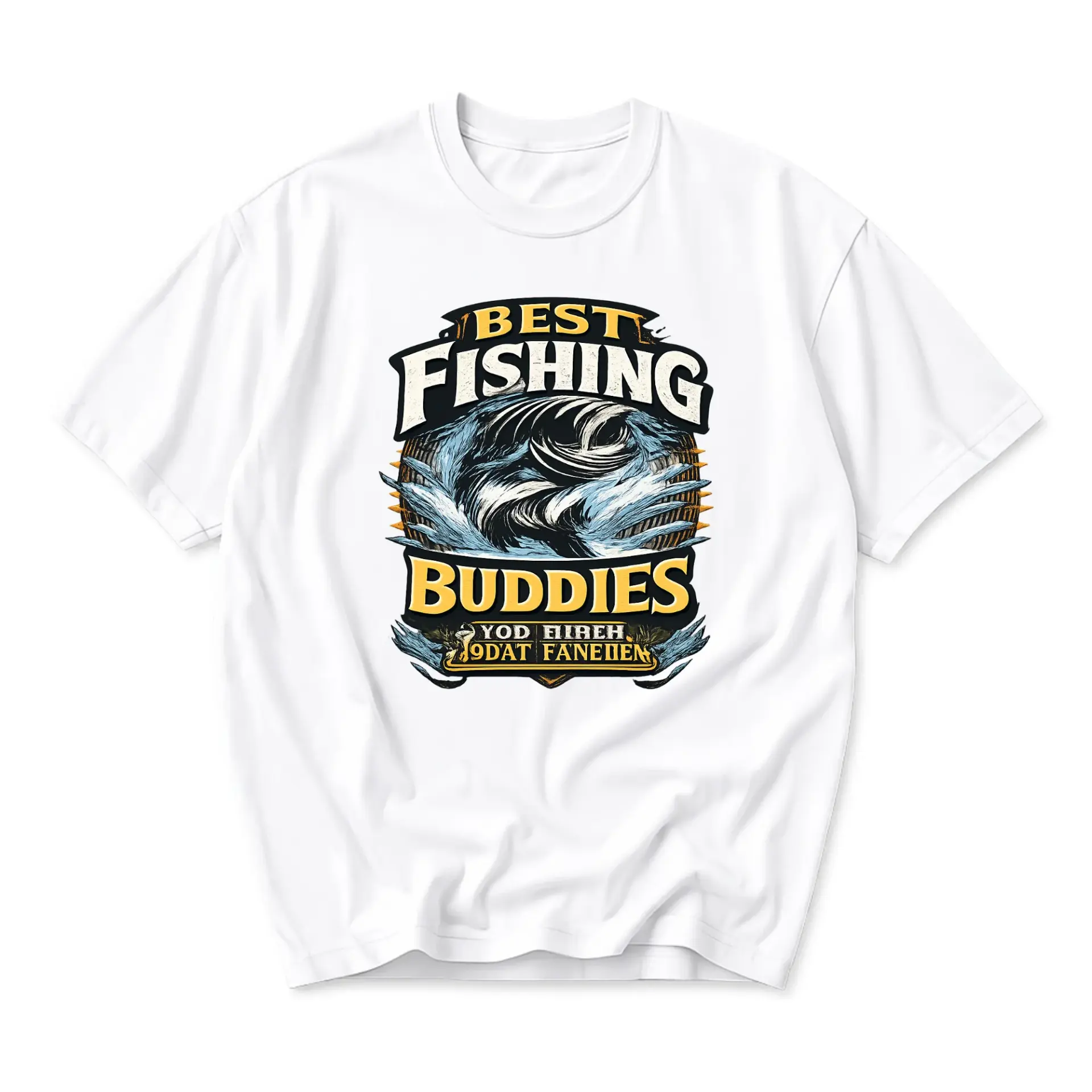Funny Shirt Best Fishing Buddies Graphic Tee Unisex Casual Apparel for Outdoor Enthusiasts and Lovers