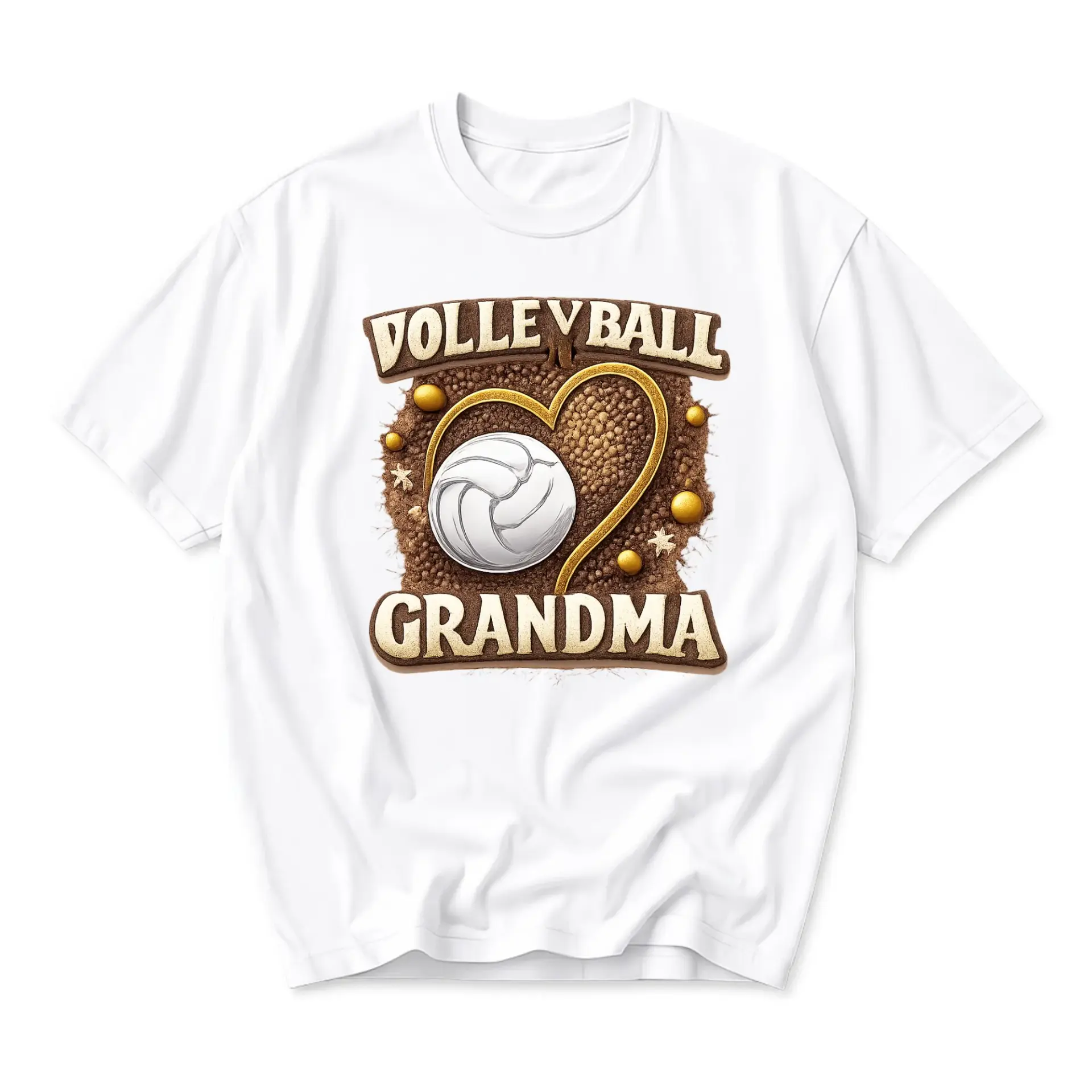 Graphic Tee Volleyball Grandma Shirt Sports Lover Gift Unisex Crew Neck Casual Everyday Wear Soft Comfortable Top