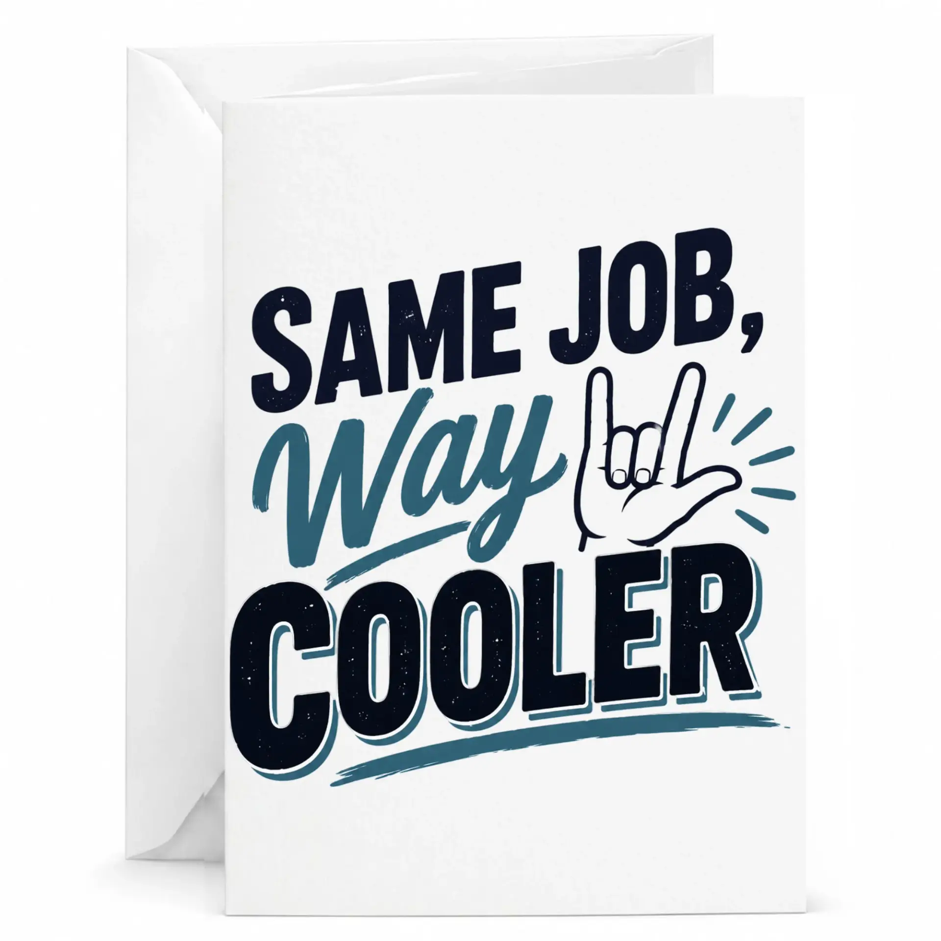 Funny Greeting Card Same Job Cooler for Coworker Work Anniversary New Congratulations Leaving Gift