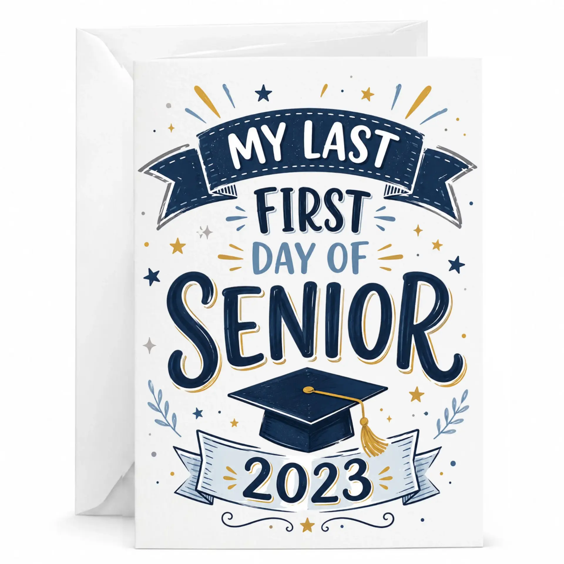 Congratulations Greeting Card for Senior Graduation of 2023 Achievement with Included White Envelope