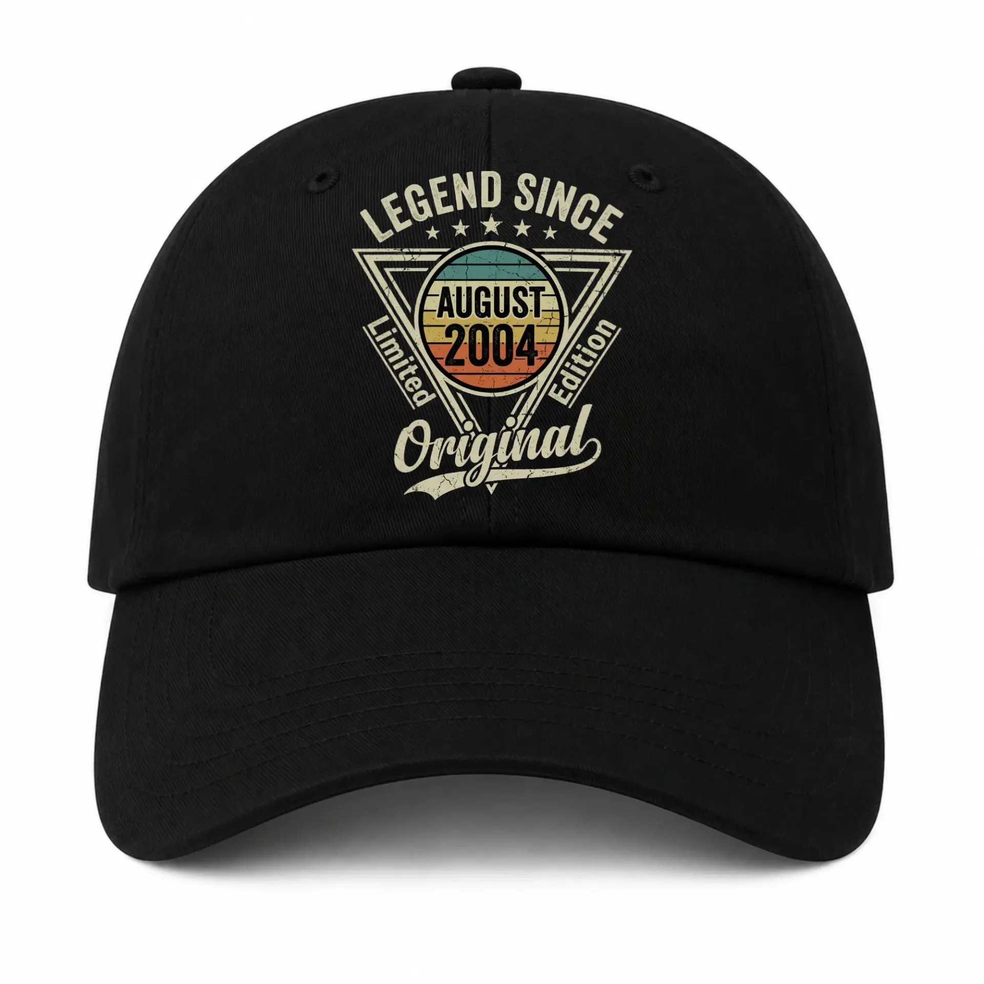 Baseball Cap Legend Since August 2004 Graphic Hat for Adult Birthday