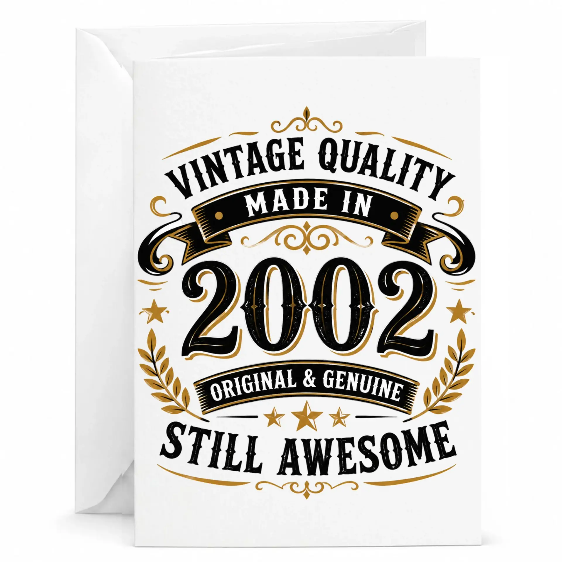 Birthday Card Vintage Quality Made in 2002 Original and Genuine Still Awesome Greeting Card for Milestone Celebration