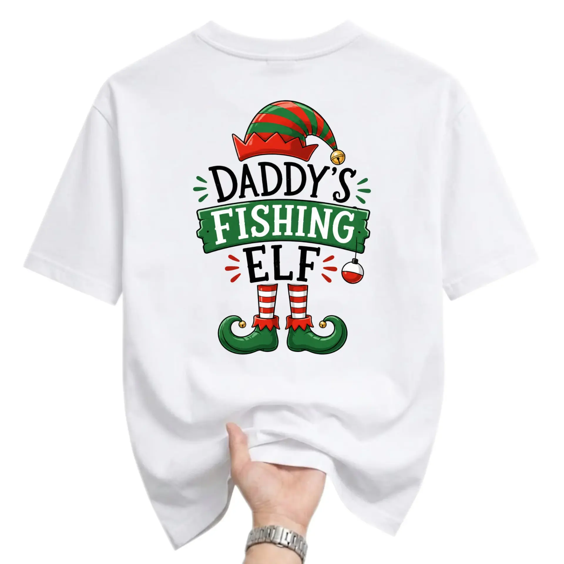 Funny Shirt Daddy's Fishing Graphic Tee Unisex Crew Neck Holiday Apparel for Seasonal Casual Wear Enthusiasts