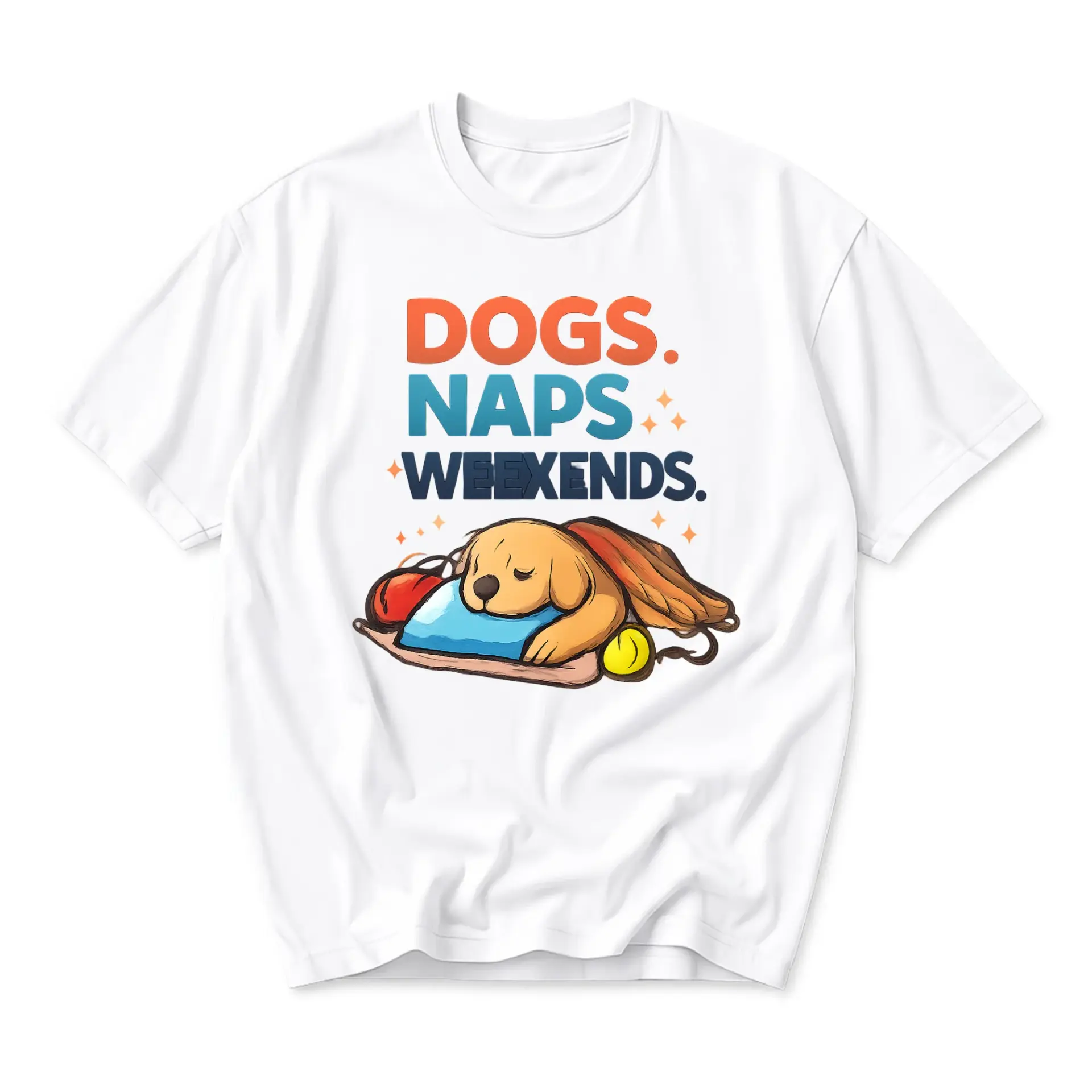 Funny Shirt Naps Weekends Graphic Tee Unisex Casual Crew Neck Comfortable