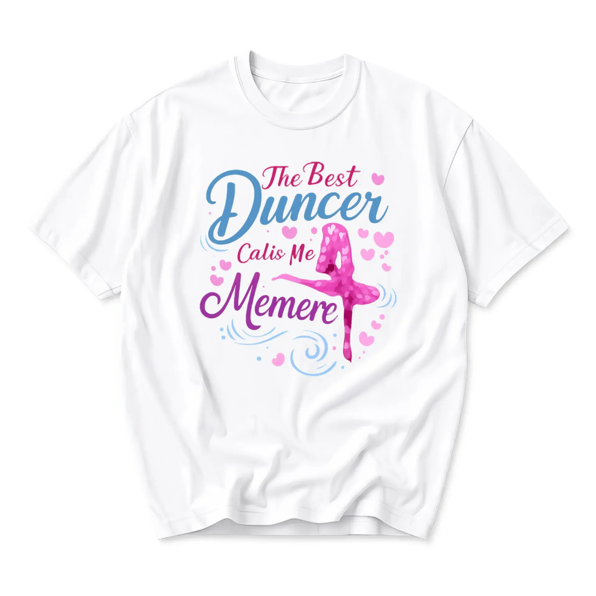 Funny Shirt the Best Duncer Calis Me Memere Graphic Tee Unisex Casual Apparel for Dance Lovers and Grandma Gifts