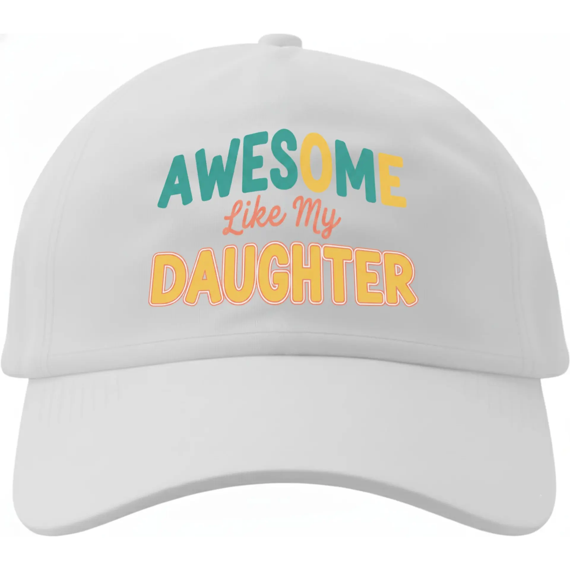 Dad Hat Baseball Cap Awesome Like My Daughter Graphic Print Adjustable Cotton Sun Hat for Casual Everyday Wear