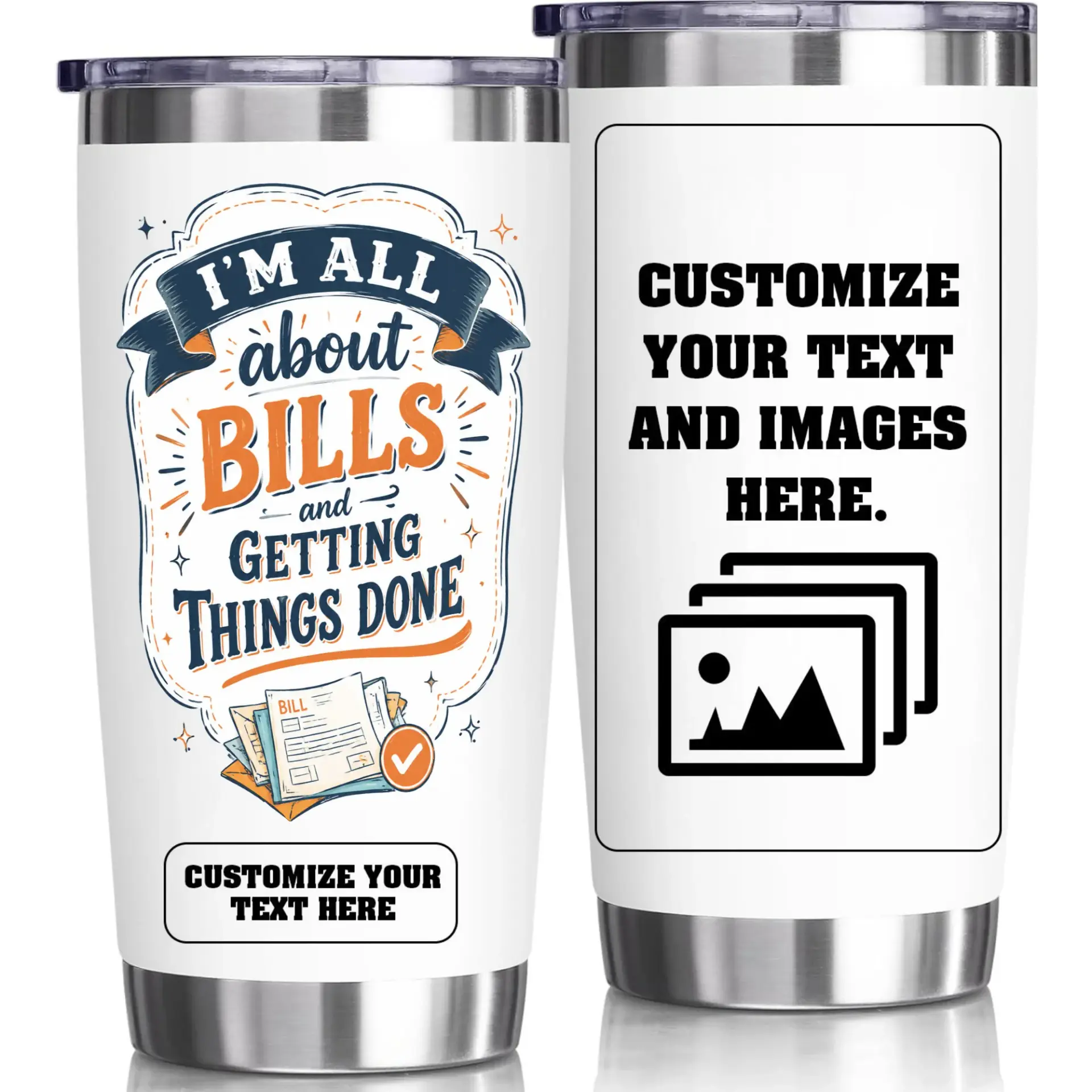 Stainless Steel Tumbler 20oz Vacuum Insulated Cup Personalized Design for Work Professional Motivational Drinkware Gift