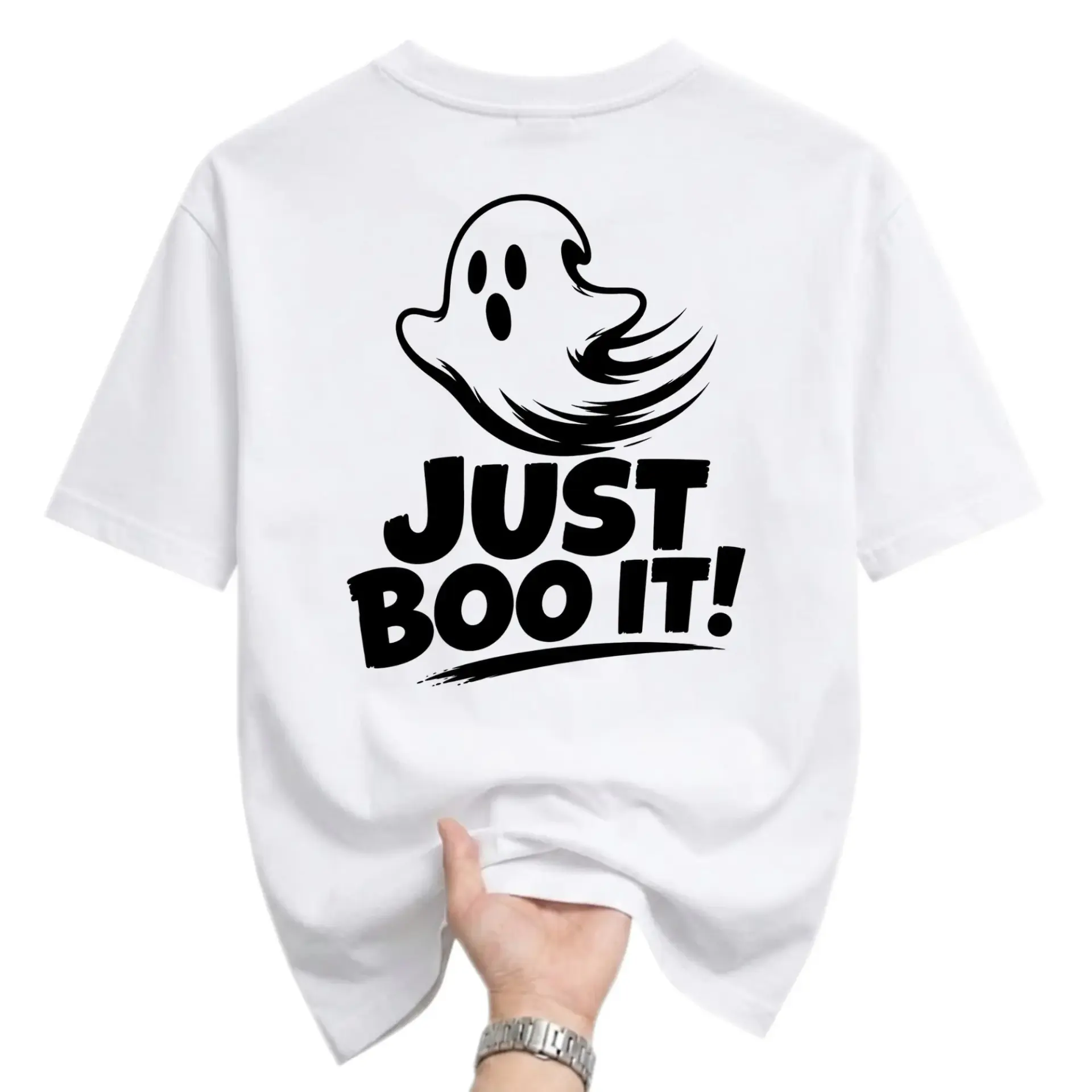 Funny Shirt Just Boo It Graphic Tee Unisex Crew Neck Soft Cotton Casual Apparel for Seasonal Holiday Fun and Everyday Wear