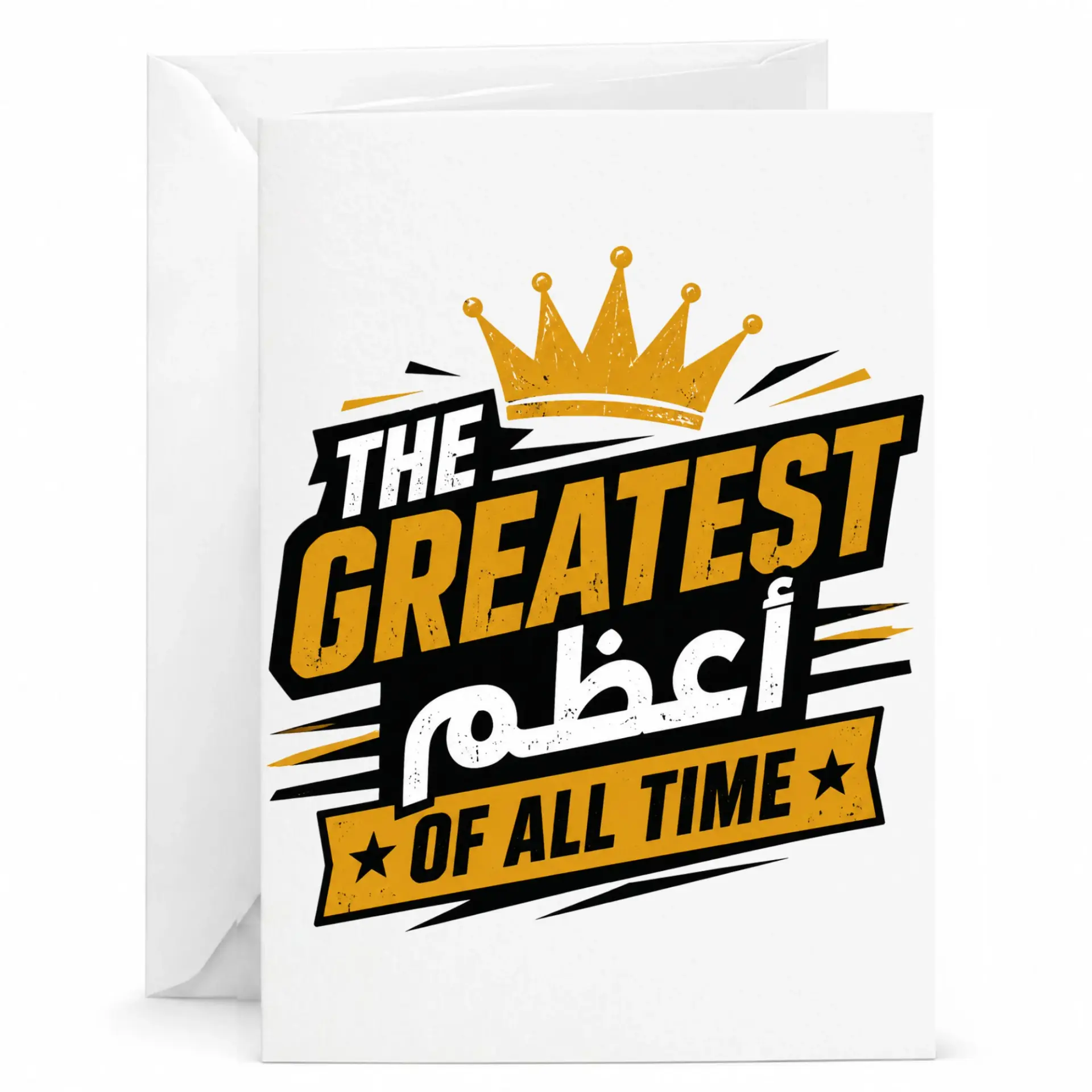 Greeting Card Motivational Gold Design Premium Stationery for Special