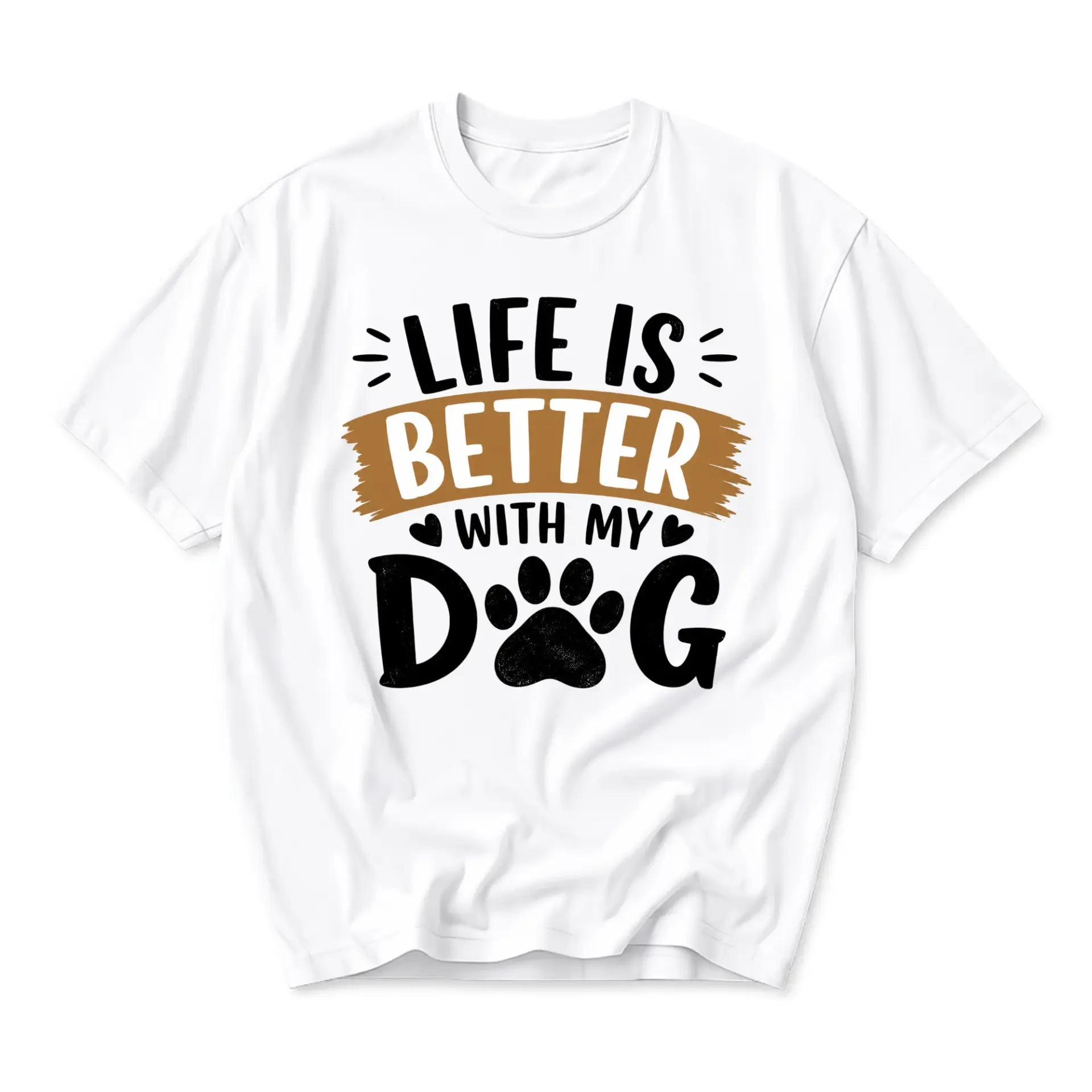 Graphic Tee Life Is Better with Unisex Crew Neck Short Sleeve Shirt for
