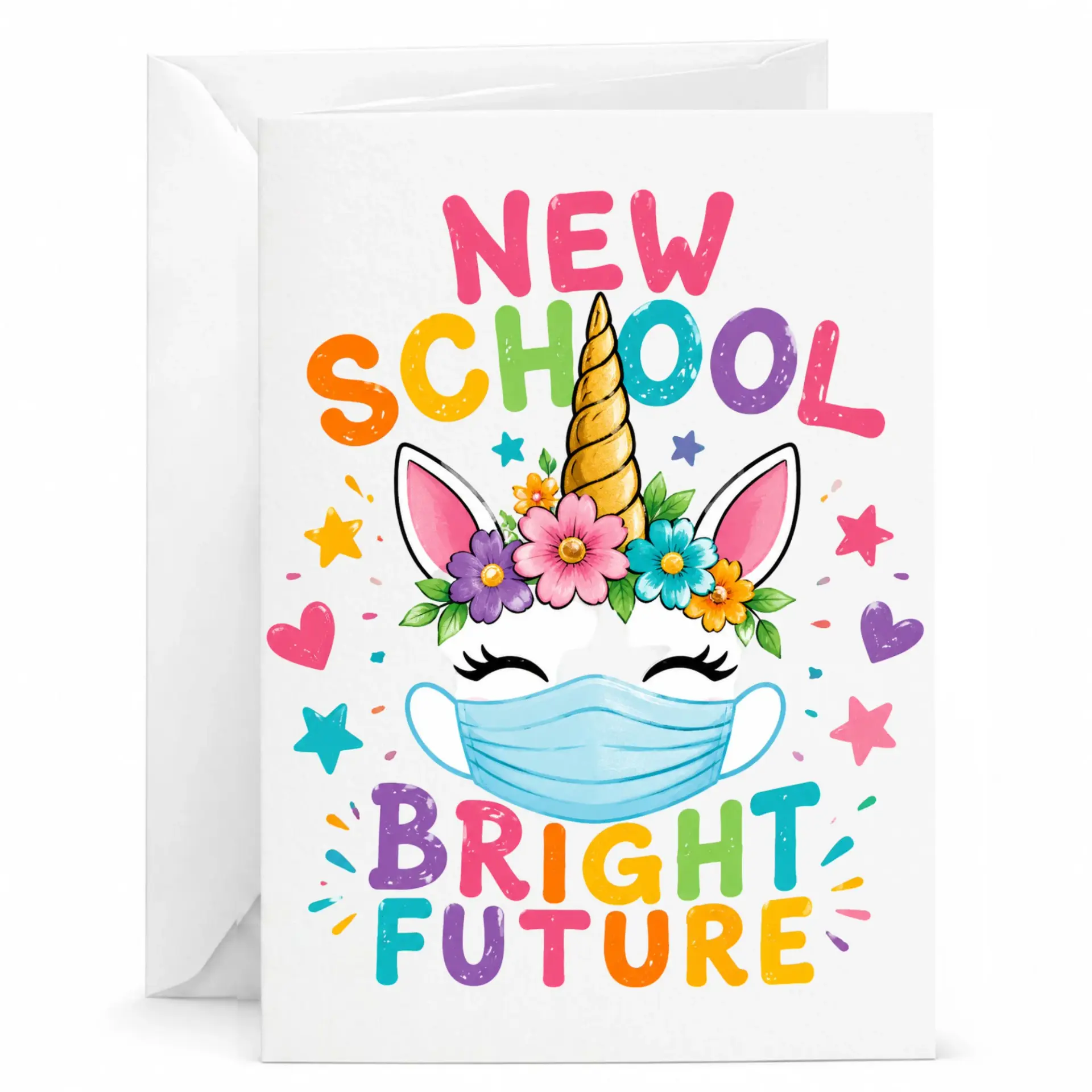 Greeting Card Bright Future Featuring Whimsical Design Printed on Premium Heavyweight Cardstock 5x7