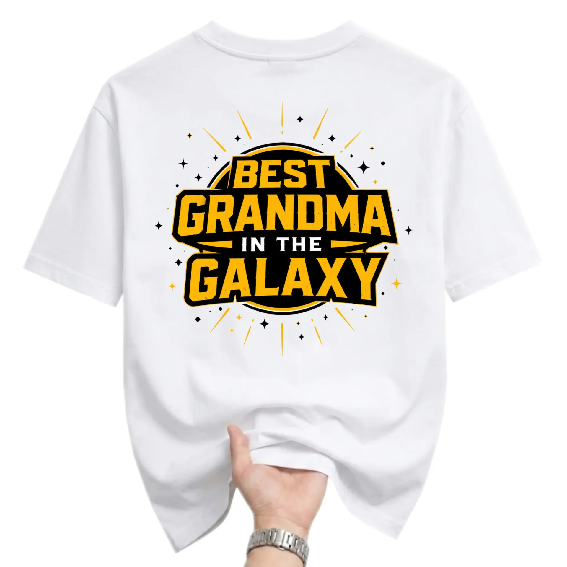 Graphic Tee Best Grandma in the Galaxy Funny Unisex T-Shirt Crew Neck