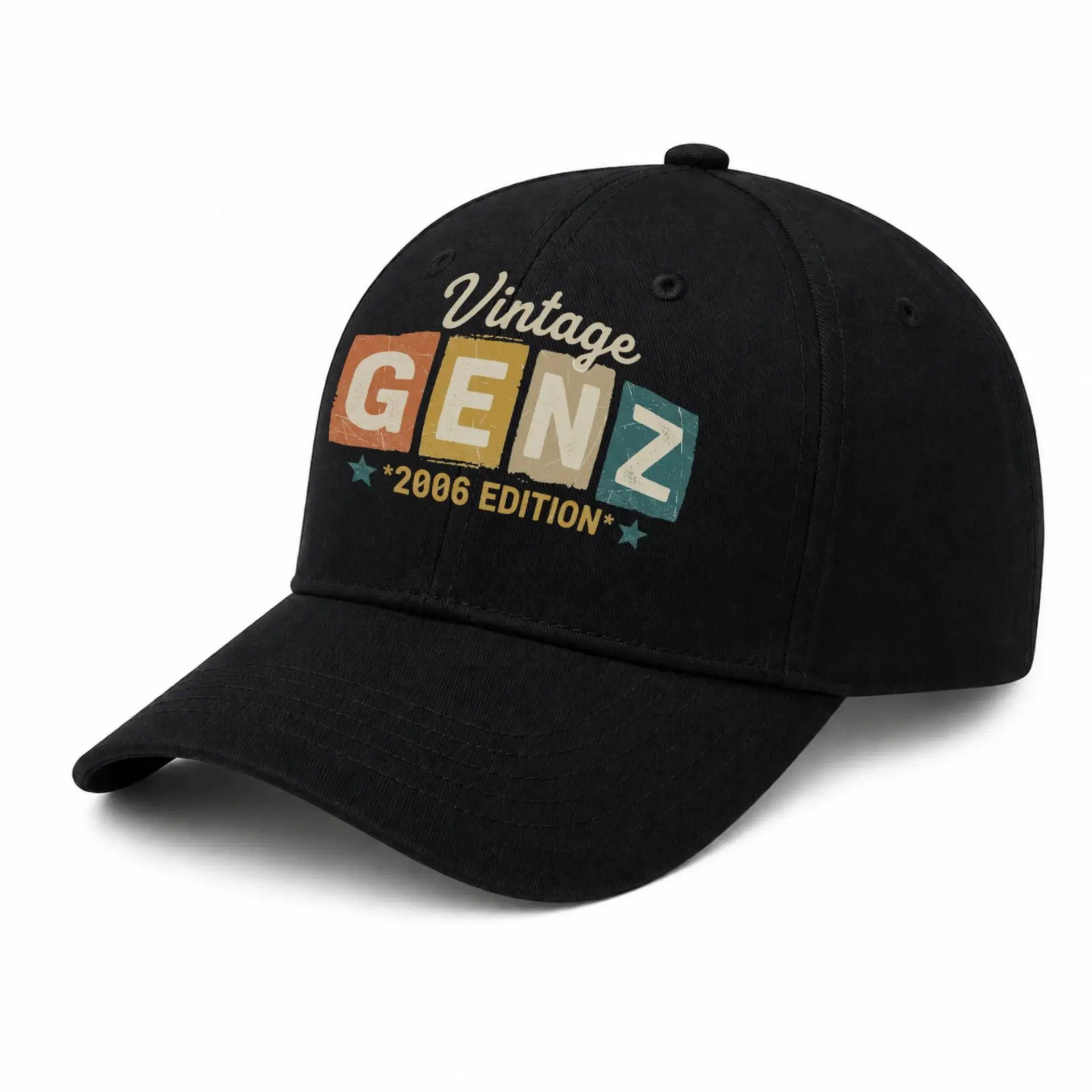 Baseball Cap Vintage Gen Z 2006 Retro Style Aesthetic Printed Hat