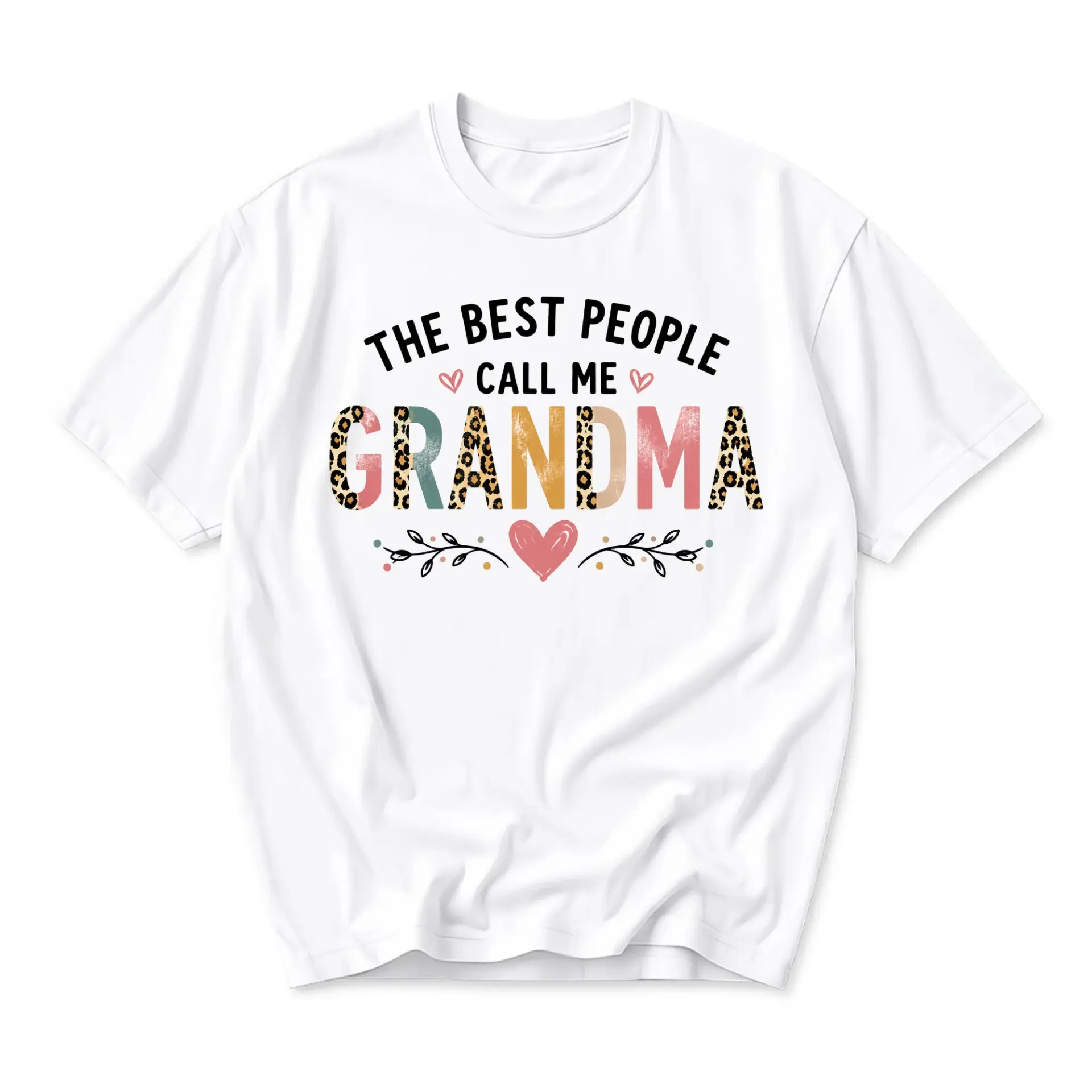 Funny Shirt the Best People Call Me Grandma Graphic Tee Casual Unisex Short