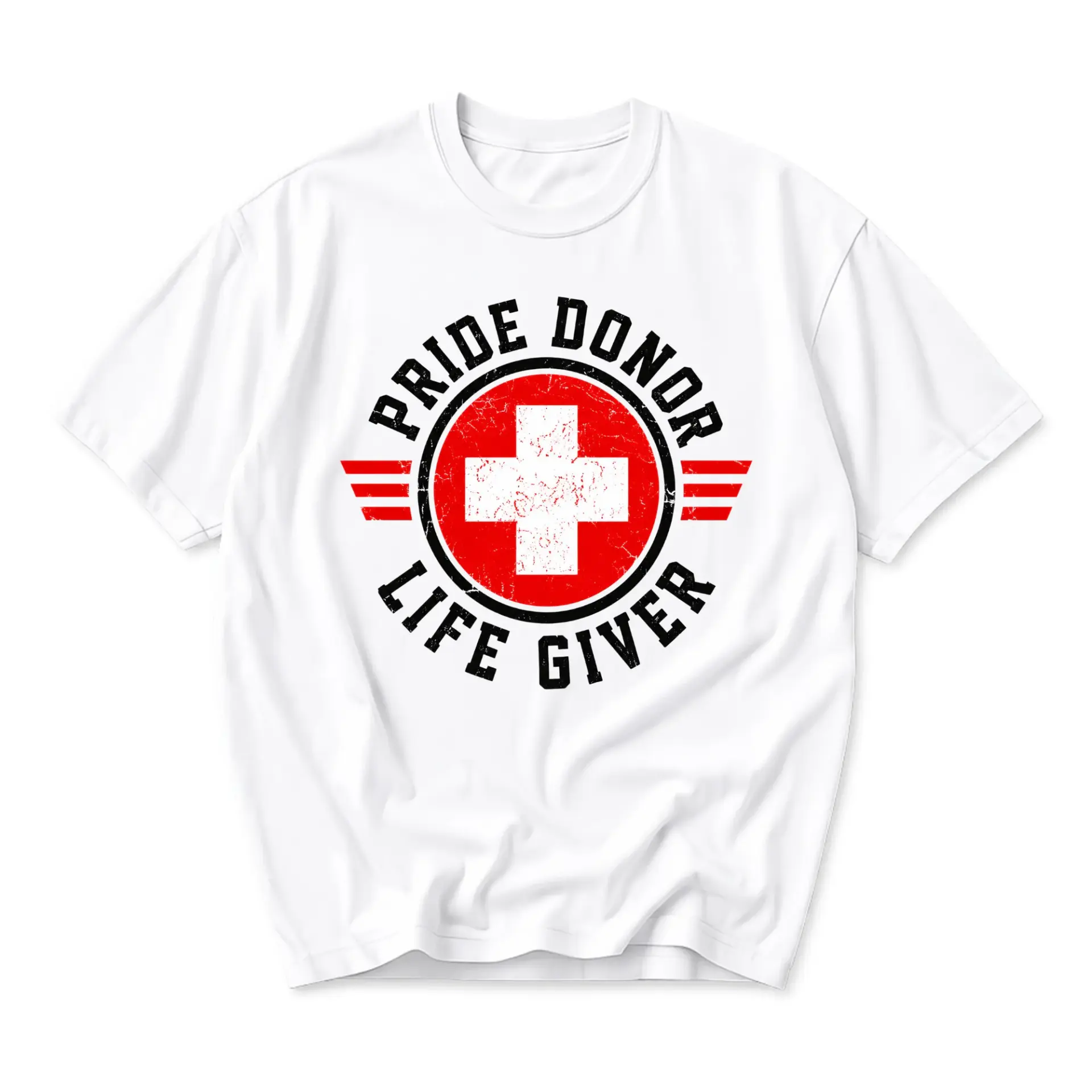 T-shirt Pride Donor Life Giver Graphic Tee Unisex Casual Apparel for Blood Donation Supporters and Everyday Comfort