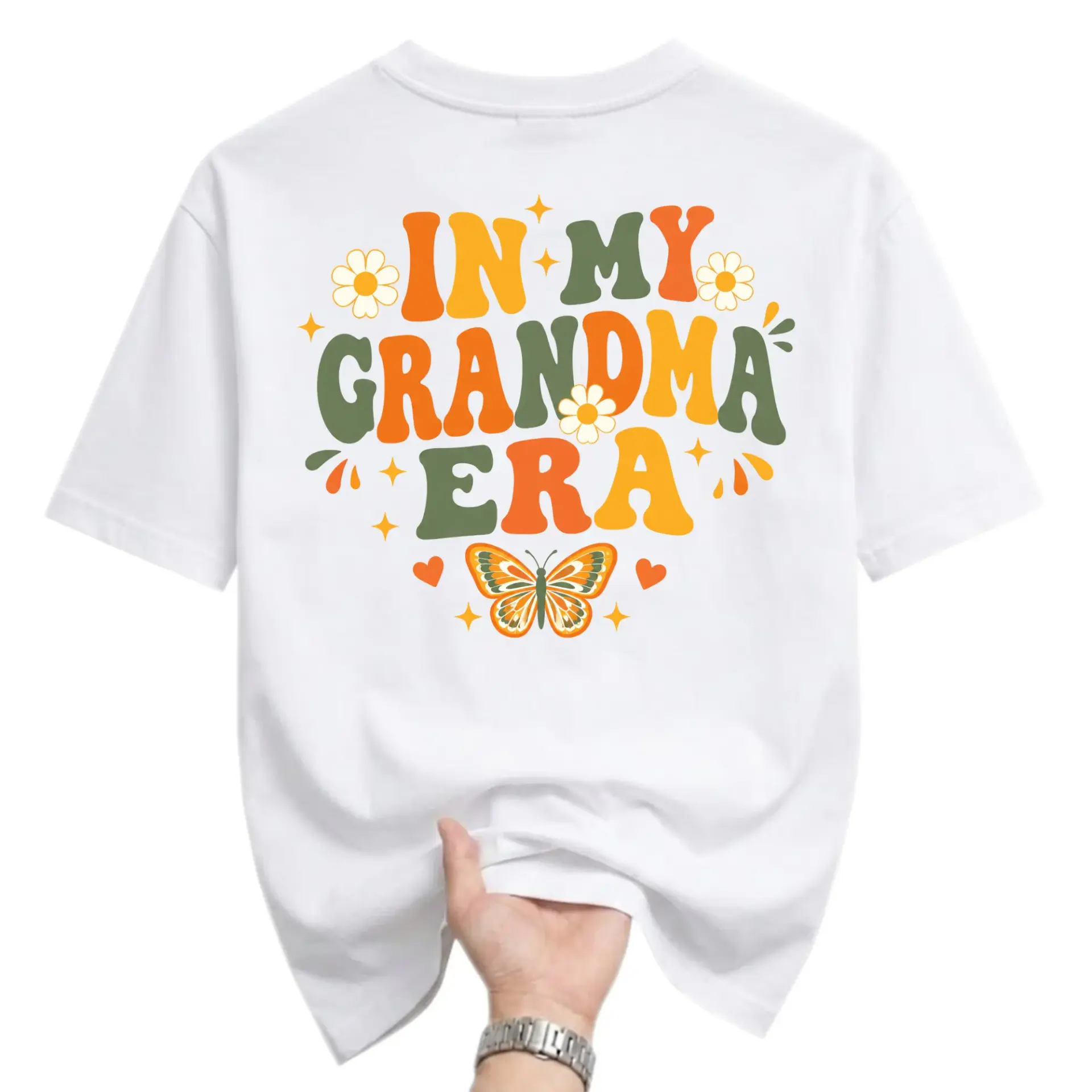 Graphic Tee in My Grandma Era Retro Style Unisex Crew Neck Casual Shirt Comfortable Cotton Blend Everyday Apparel