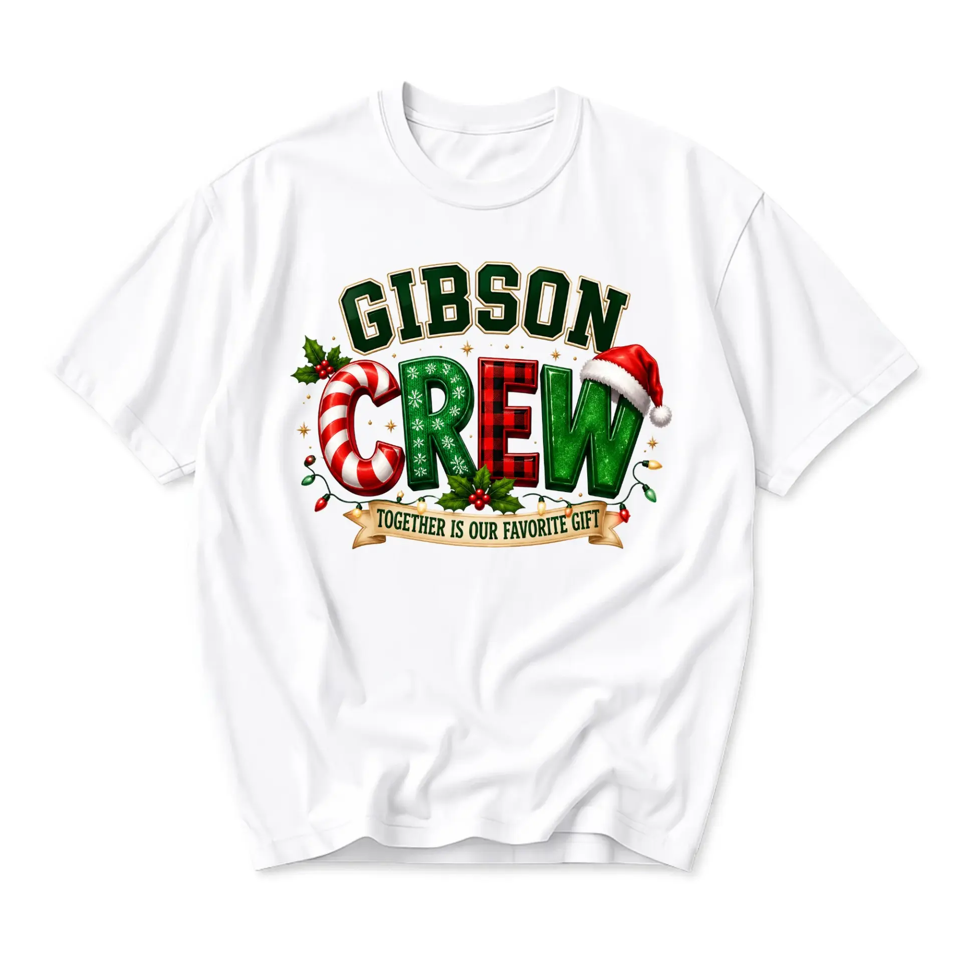 Funny Shirt Crew Graphic Tee Holiday Season Unisex Cotton Blend Neck Short