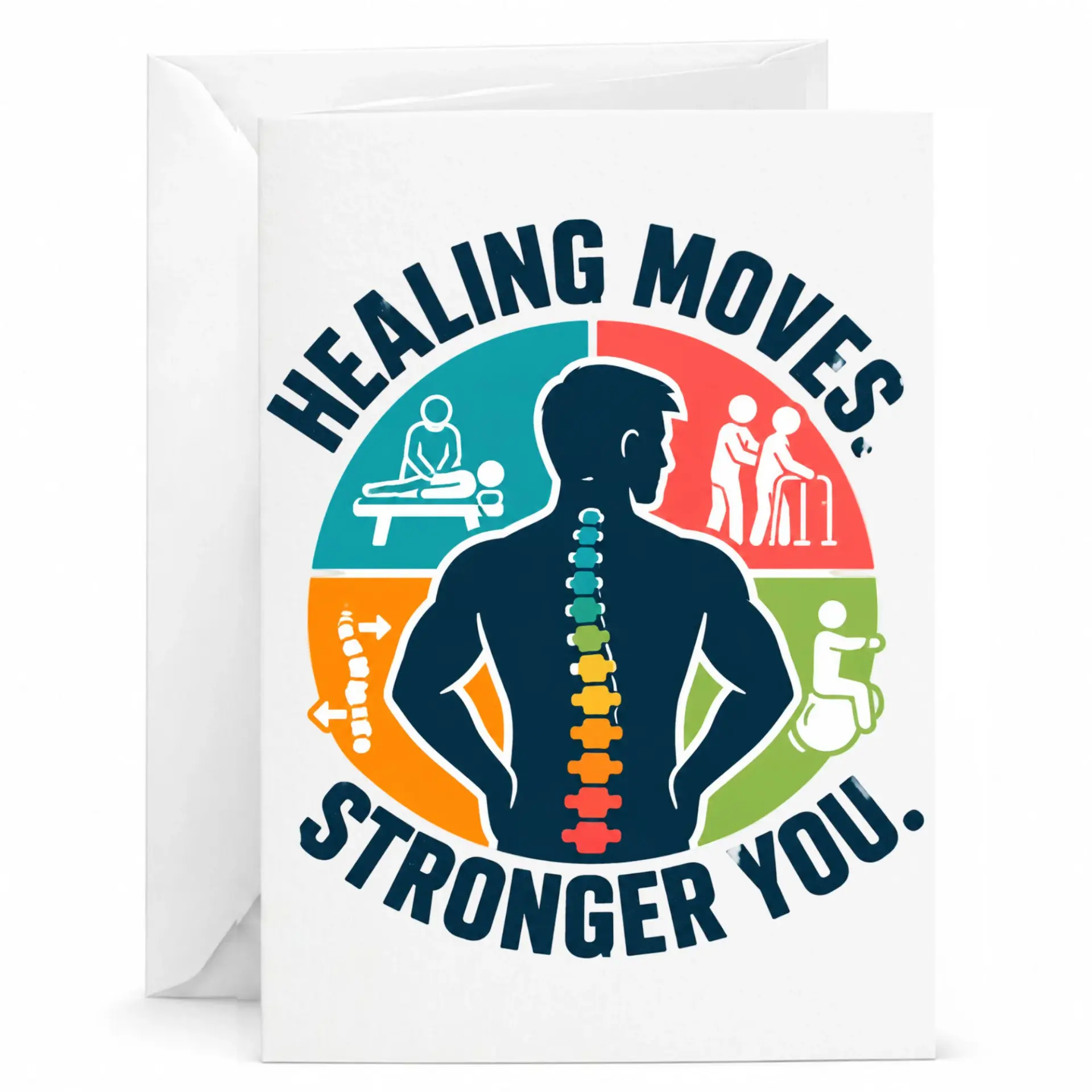 Greeting Card for Physical Therapist Healing Moves Stronger You Professional Encouragement Recovery Support
