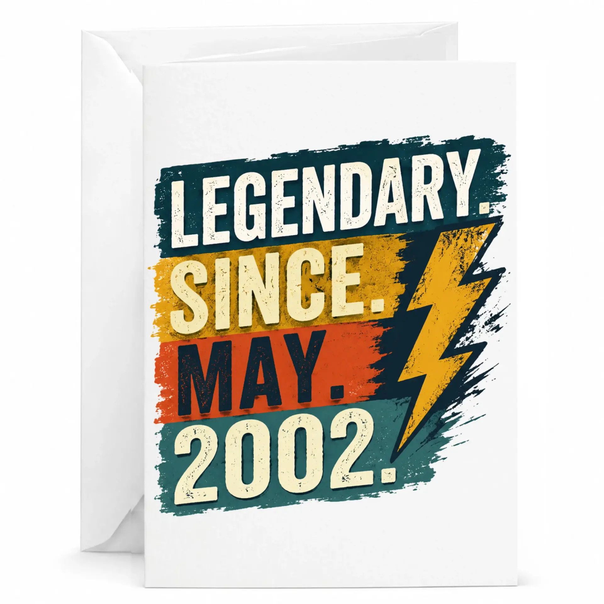 Birthday Card Legendary Since May 2002 Retro Vintage Style Greeting Card for Milestone Birthdays and Celebrations