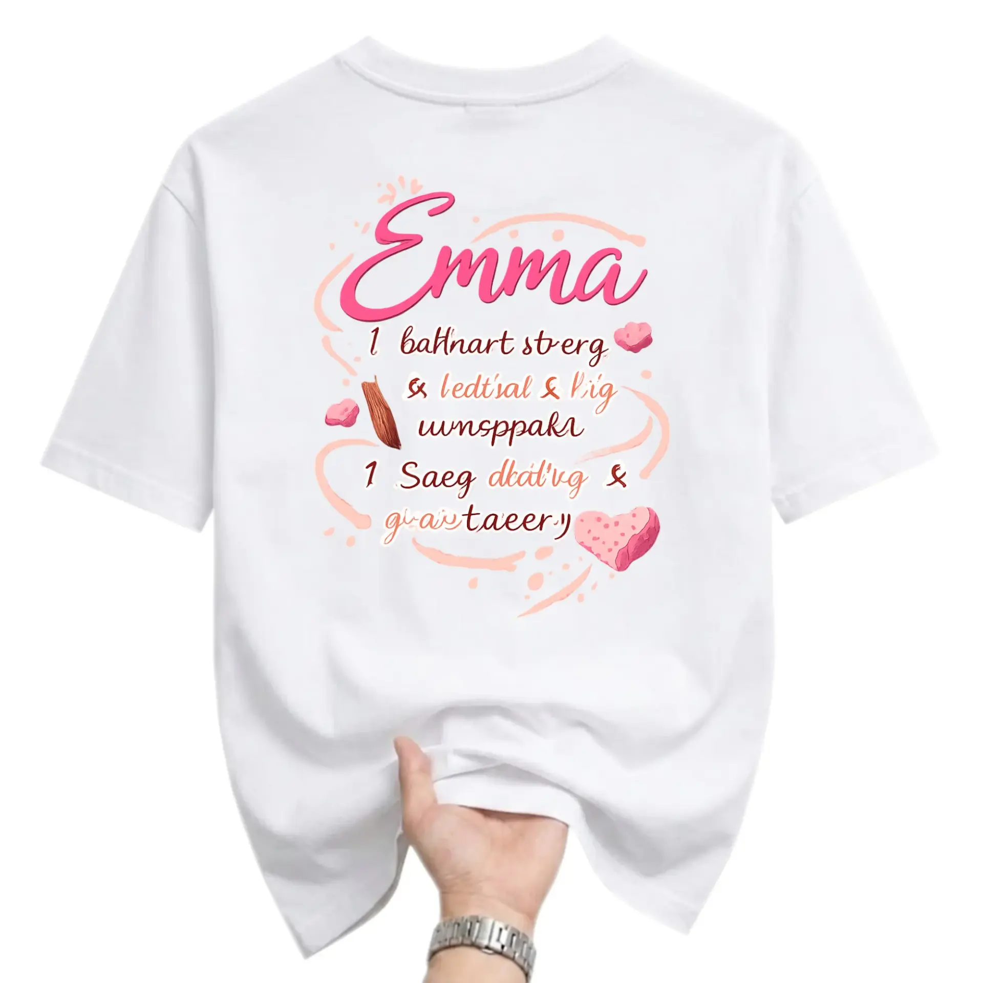 Funny Shirt Emma Personalized Name Graphic Tee Artistic Text Design Casual Unisex Crew Neck Short Sleeve Cotton Top