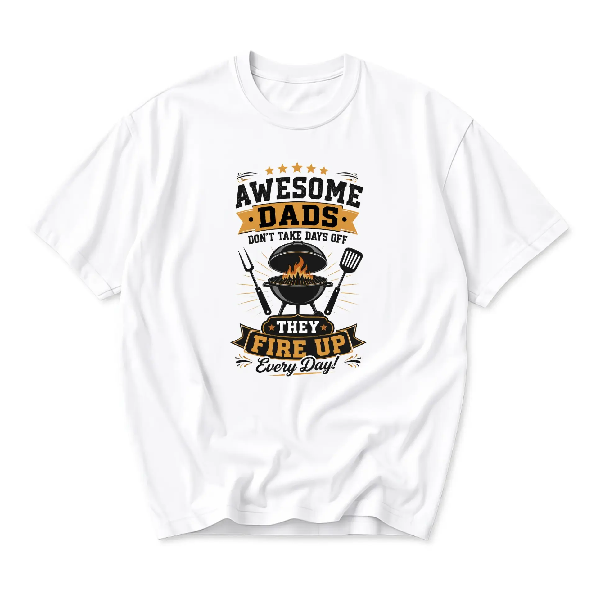 Funny Shirt Awesome Dads Dont Take Grill Graphic Tee Comfortable Everyday Casual Short Sleeve Cotton Top