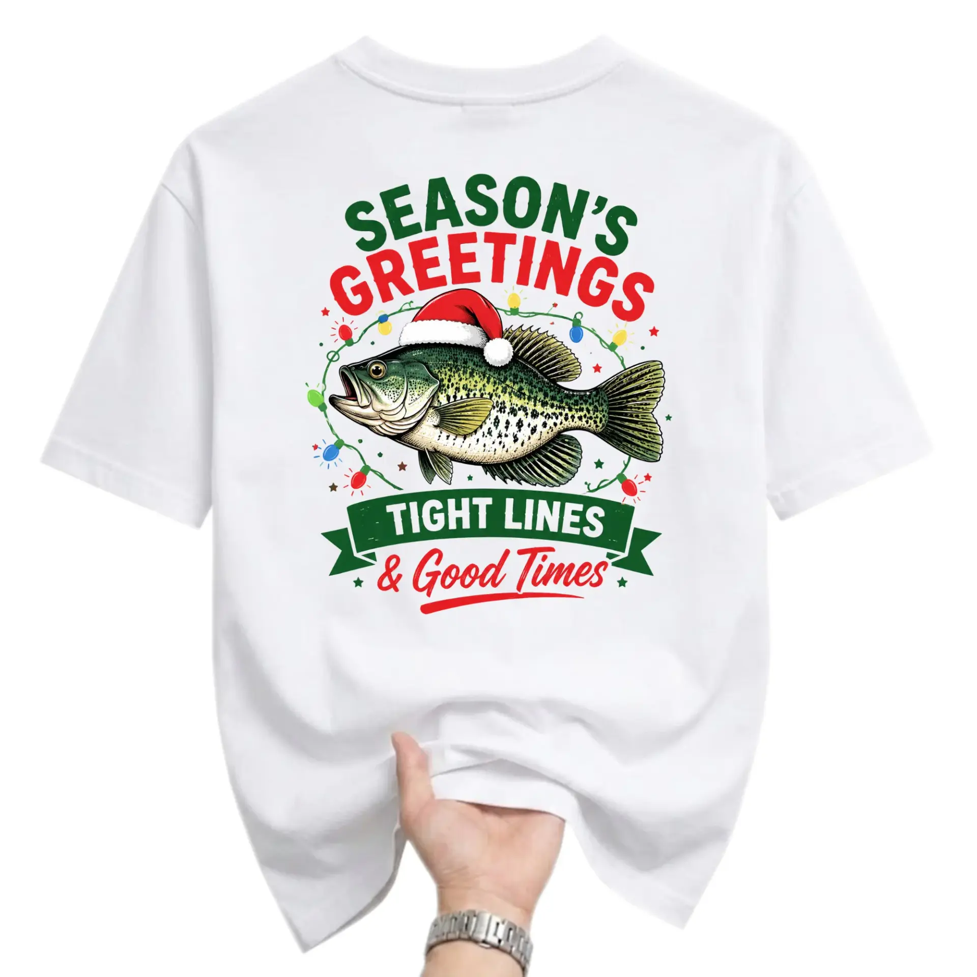 Funny Shirt Season's Greetings and Good Times Graphic Tee for Fishing