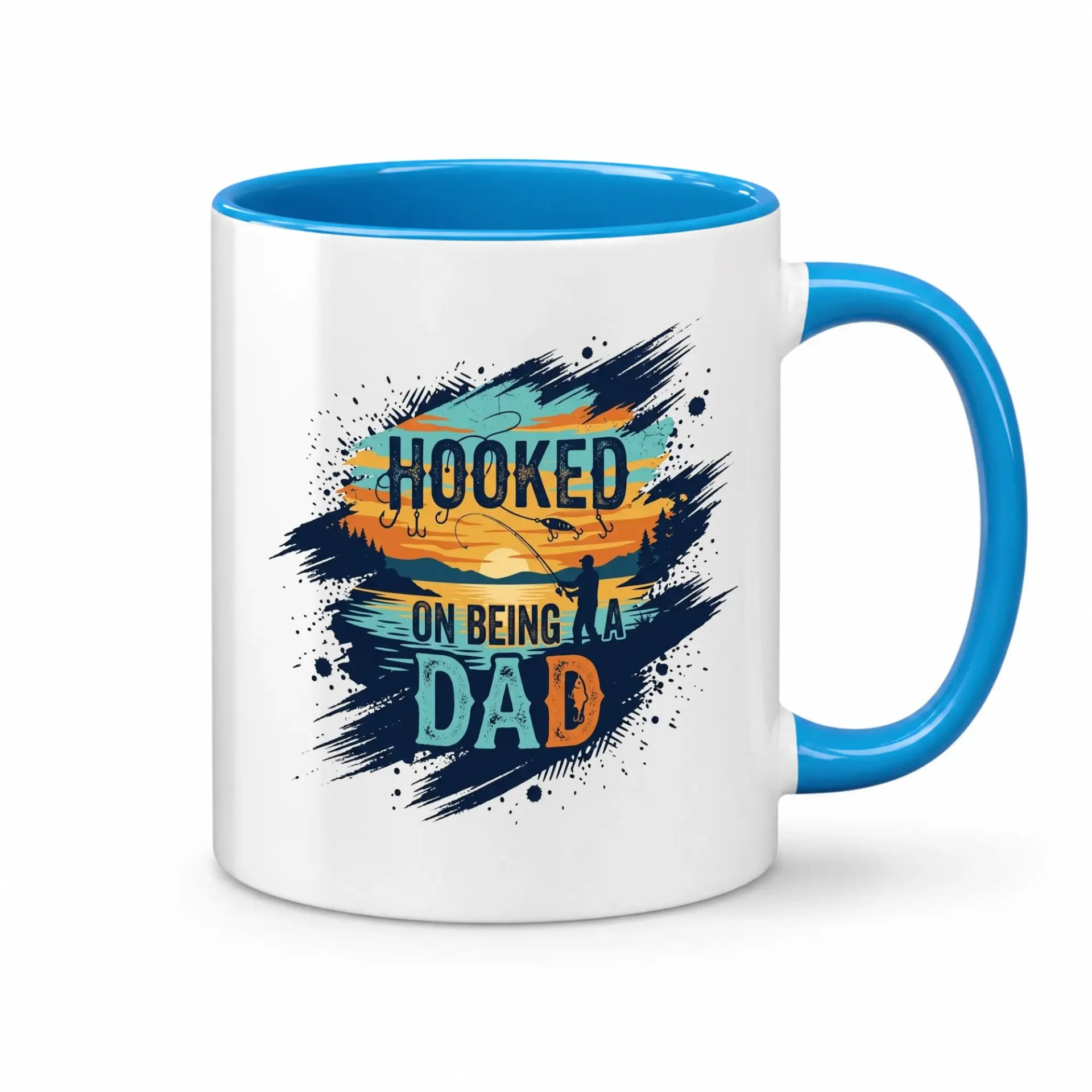 Funny Fishing Themed Coffee Mug on Being a Dad Gift Ceramic Cup for Beverage Enthusiasts and Morning Routine