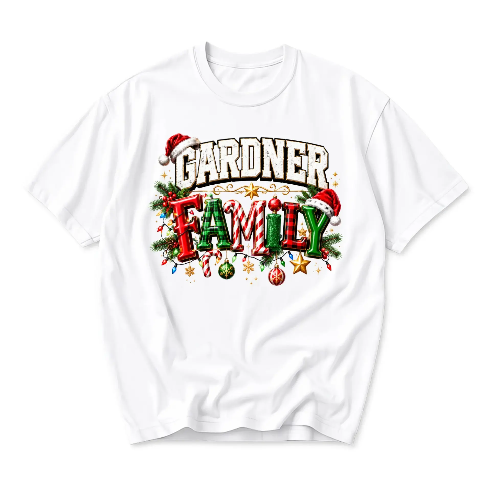 T-shirt Gardner Family Graphic Tee Christmas Holiday Celebration Unisex