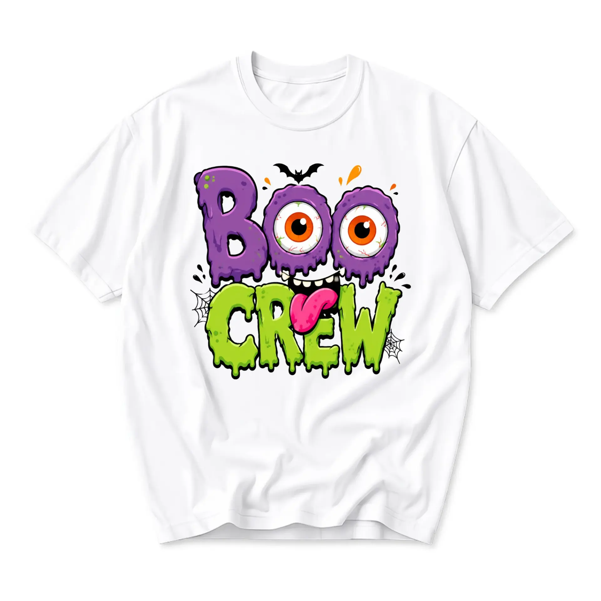 Graphic Tee Boo Crew Funny Shirt Spooky Halloween Theme Unisex Casual Top for Everyday Wear and Holiday Festivities
