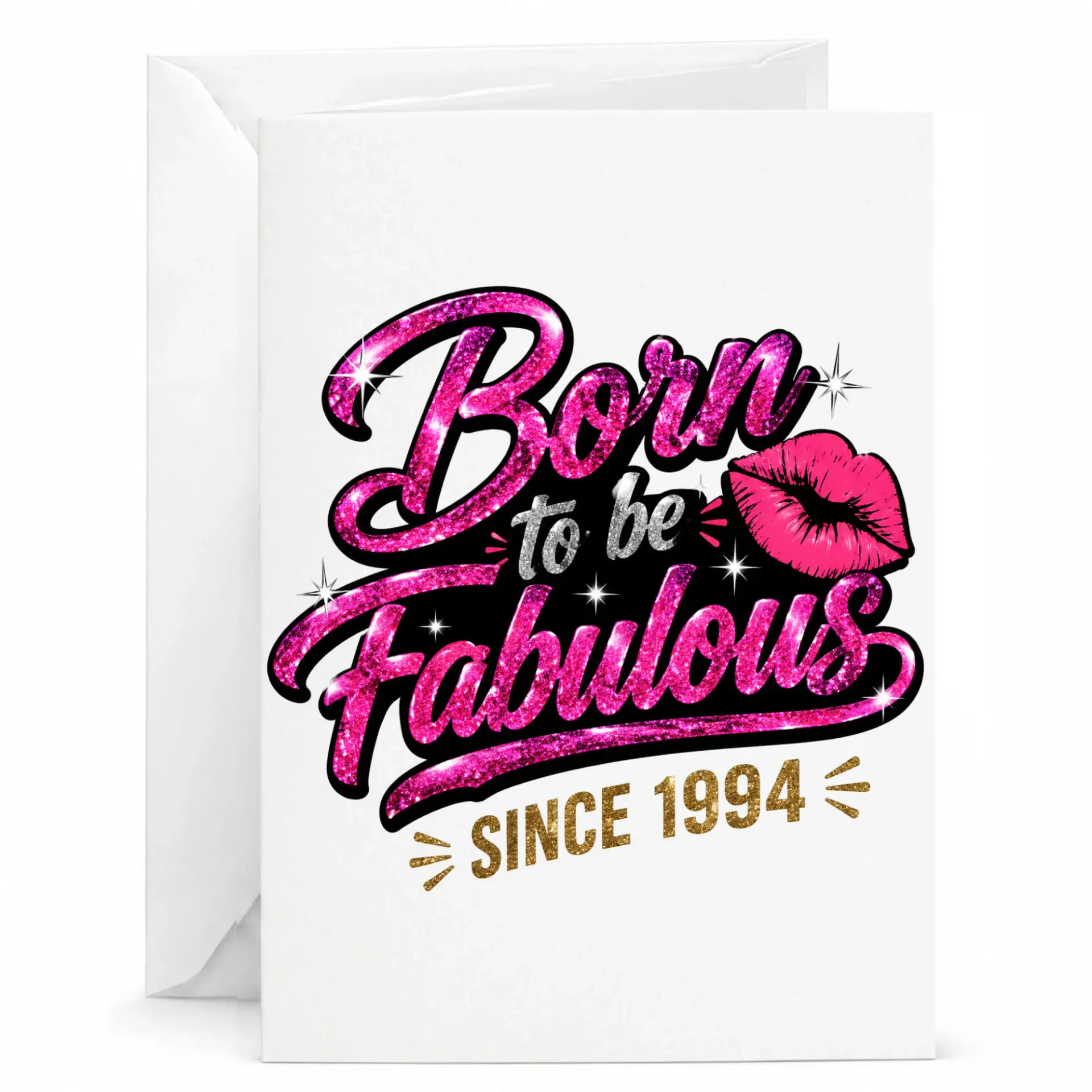 Birthday Card Born to Be Fabulous Since 1994 Greeting Card with Envelope for Milestone Birthday Celebrations