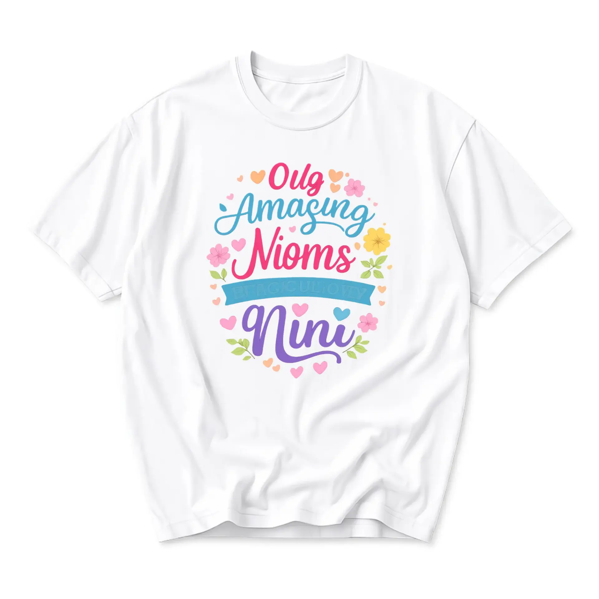 Graphic Tee Unisex Crew Neck Short Sleeve Cotton Blend Shirt Featuring Artistic Floral Typography Design Pattern