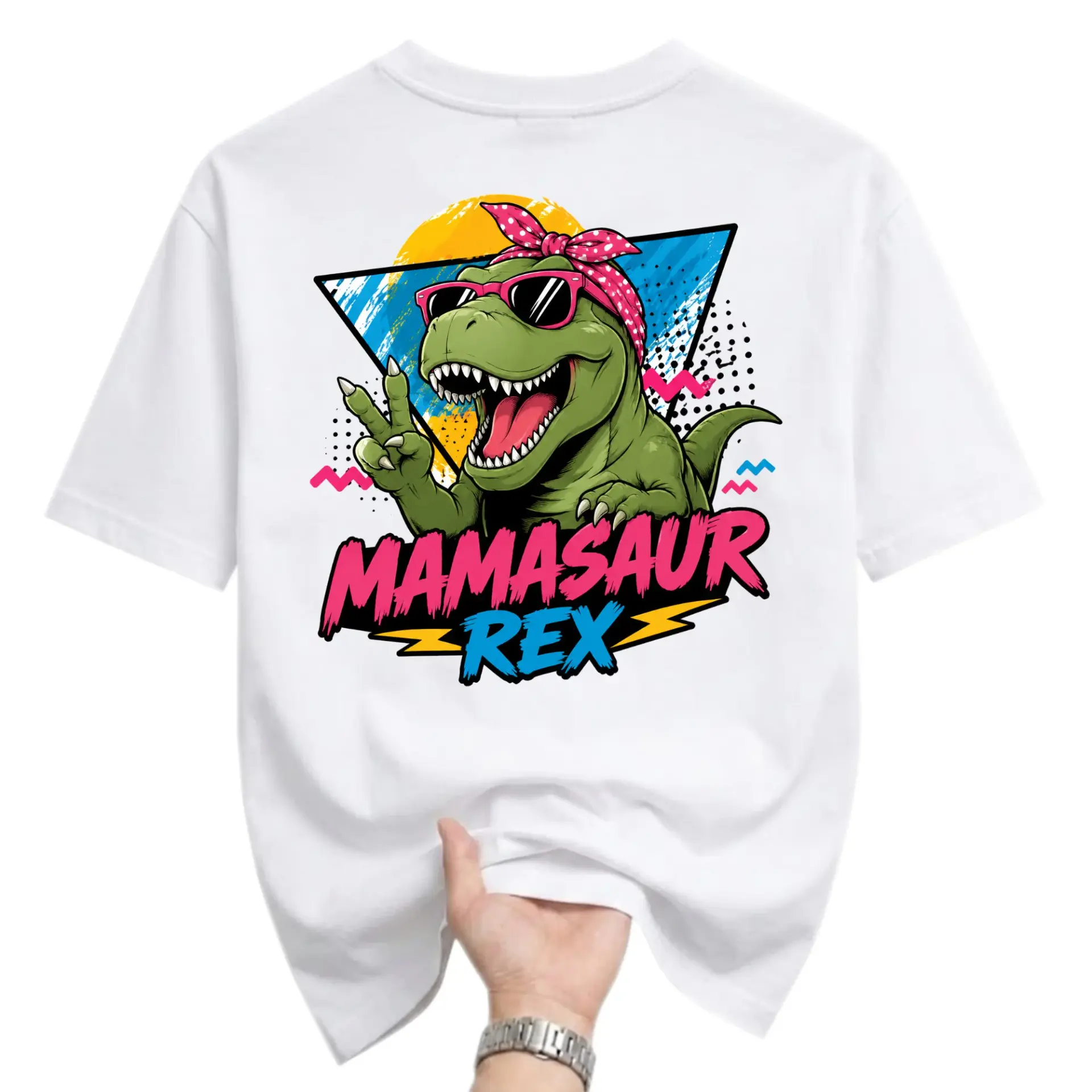 Funny Shirt Mamasaur Rex Graphic Tee Unisex Crew Neck Short Sleeve Casual Cotton Blend Top for Everyday Wear