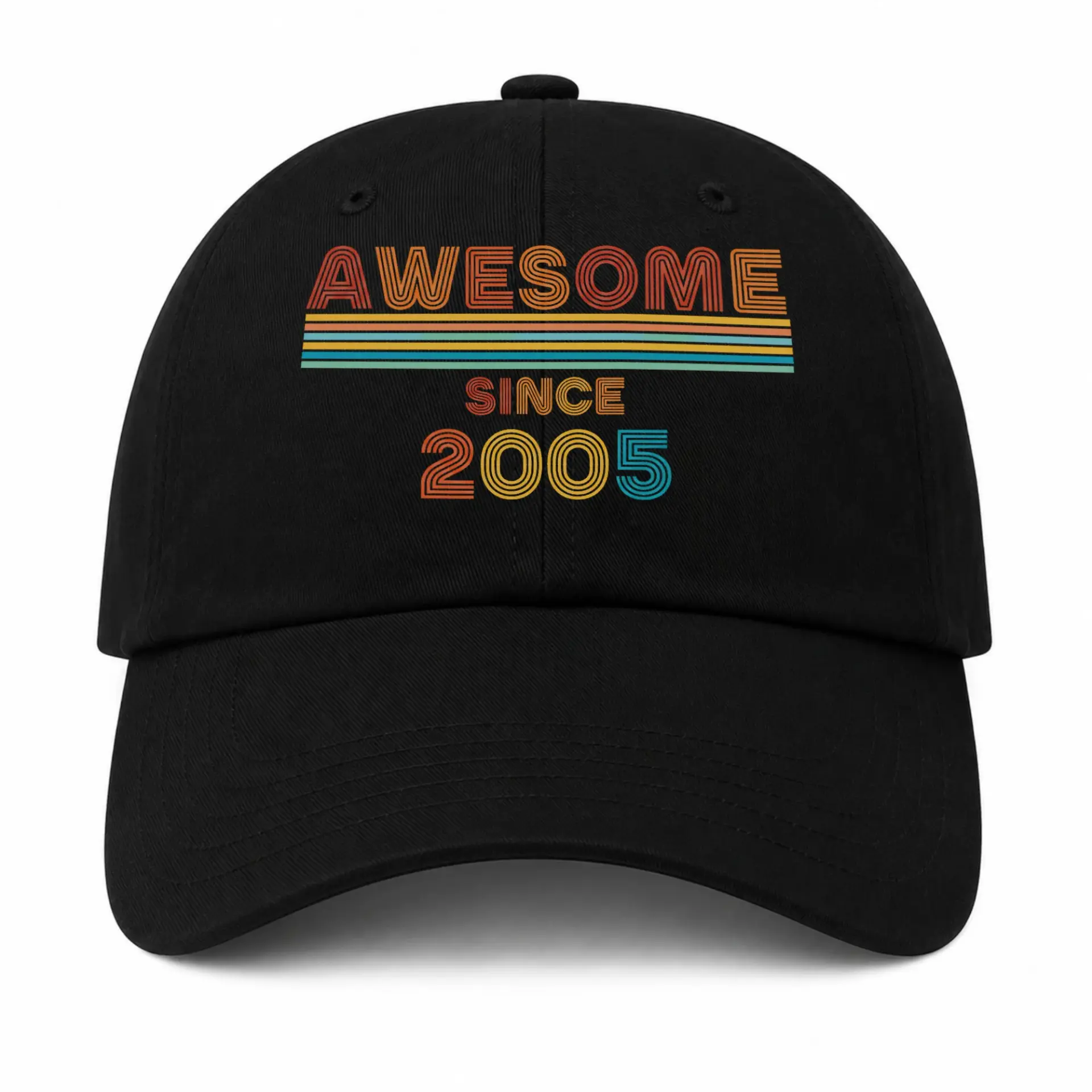Baseball Cap Awesome Since 2005 Vintage Retro Graphic Embroidered Hat