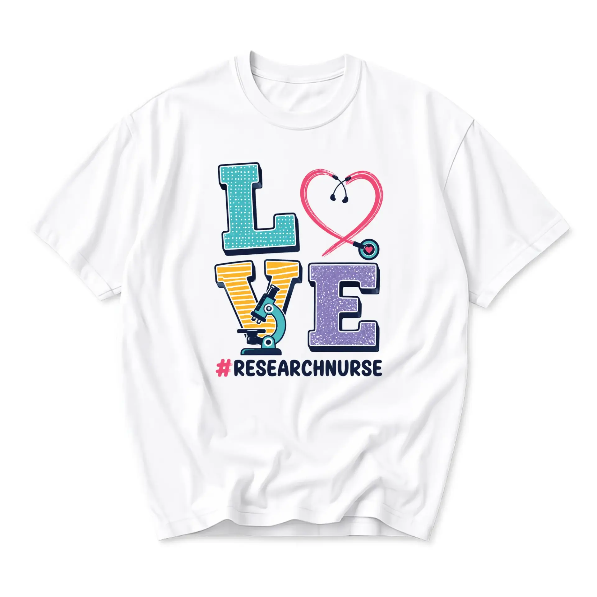 T-shirt Research Nurse Gift Graphic Tee Unisex Cotton Crew Neck Short Sleeve Casual Everyday Comfortable Shirt