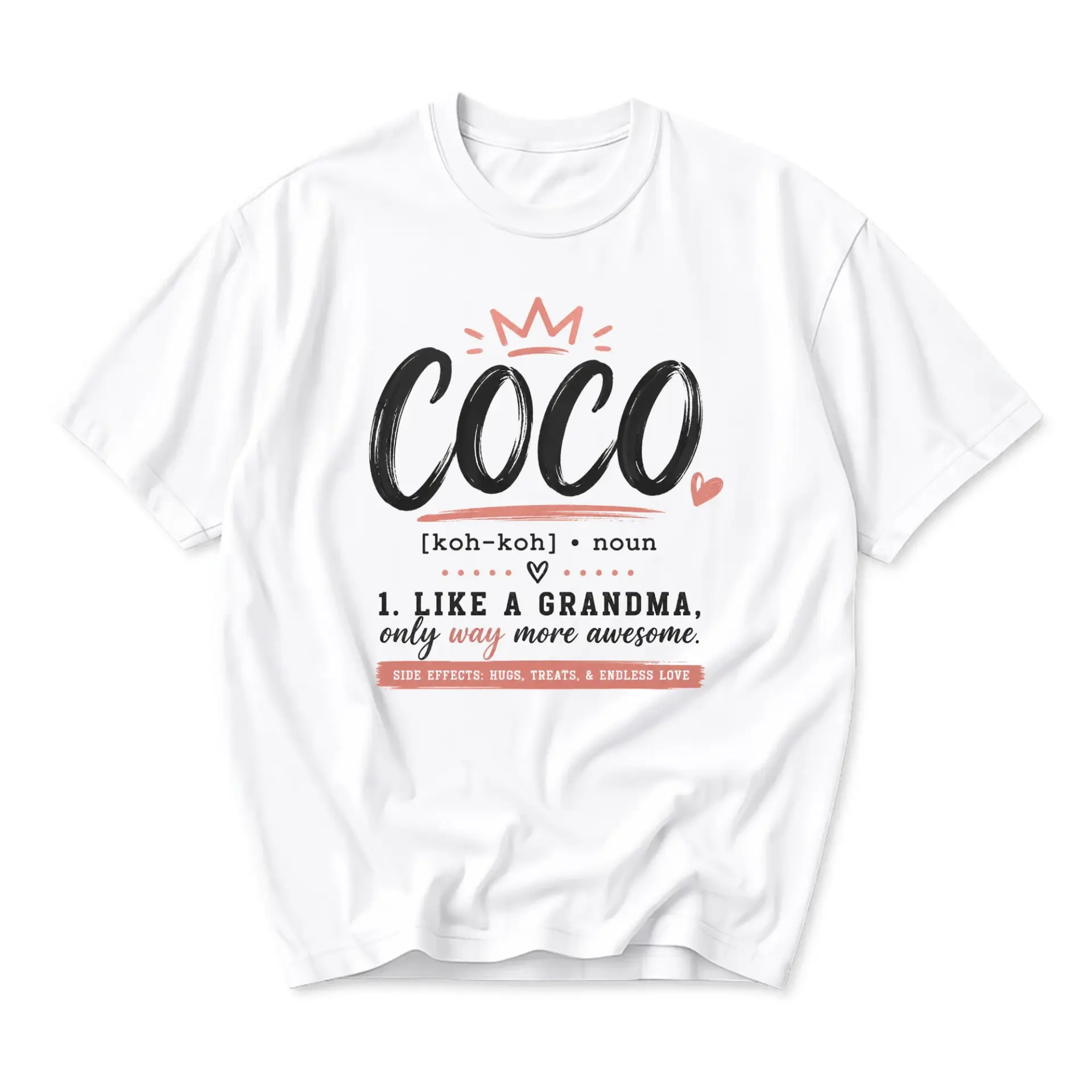 Funny Shirt Coco Definition Graphic Tee Unisex Casual Crew Neck Soft Cotton Blend Everyday Outfit Top for Grandparents